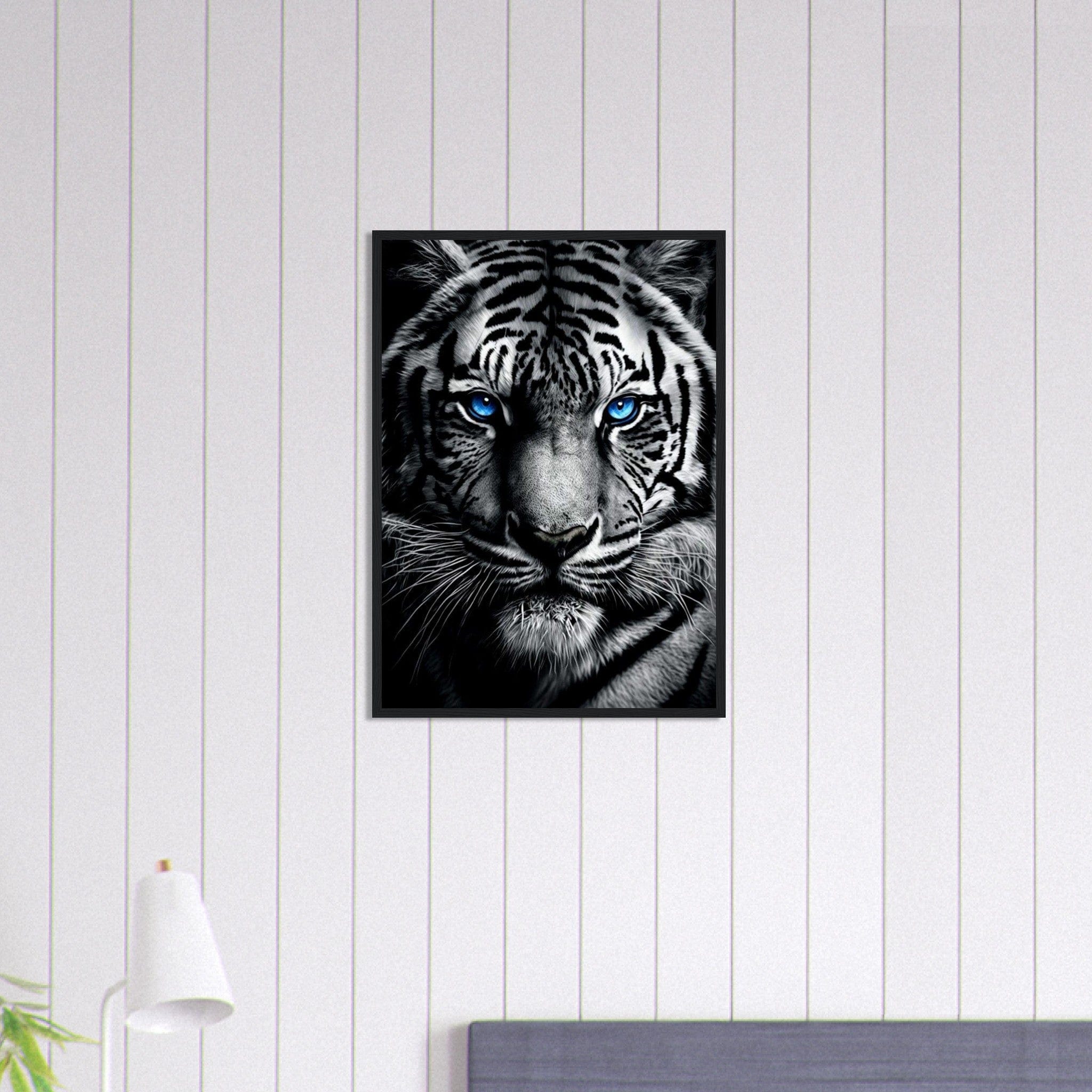 Canvanation Print Material 50x70 cm / 20x28″ Tableau Tigre Yeux Bleu