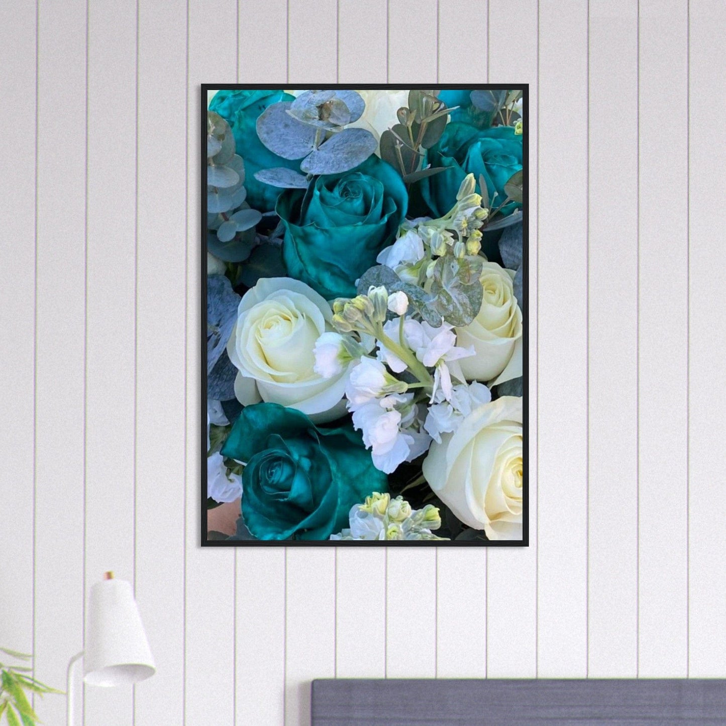 Tableau Fleur Roses Bleu Canvanation