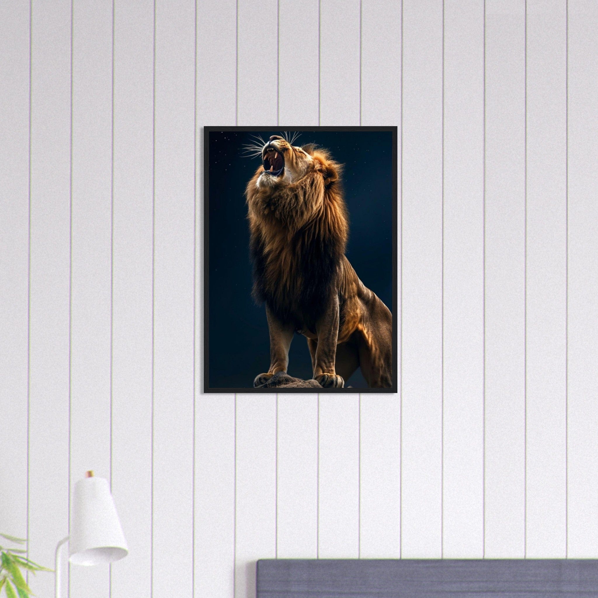 Canvanation Print Material 50x70 cm / 20x28″ Tableau Lion Art Bleu