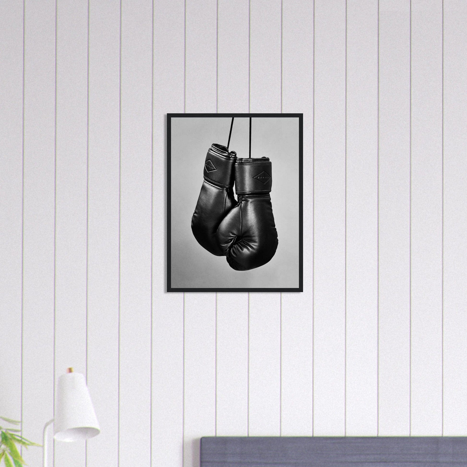 Tableau Boxe Gants Noir Canvanation