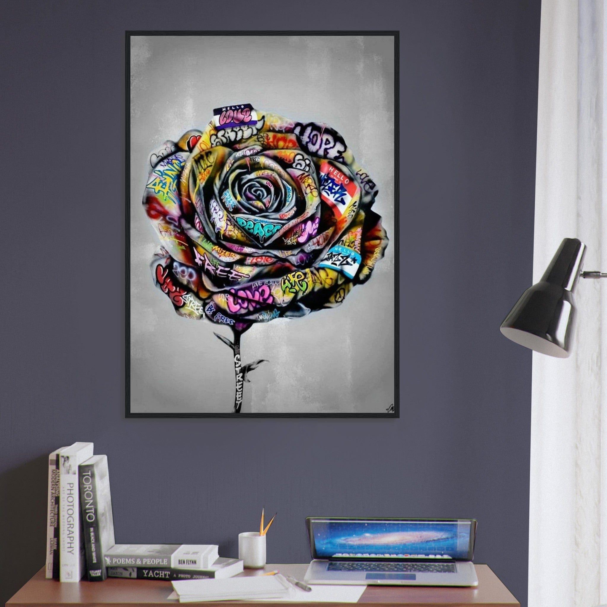 Canvanation Print Material Tableau Street Art Fleur Graffiti