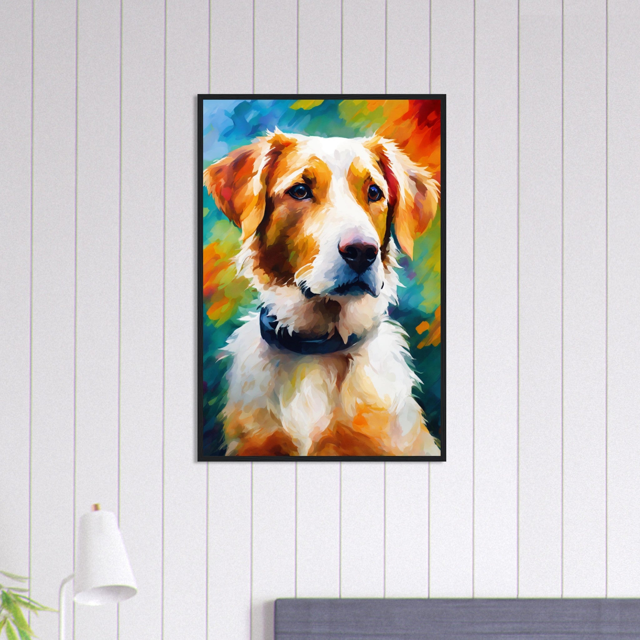 Canvanation Print Material 60x90 cm / 24x36″ Tableau Chien Câlin Du Soir