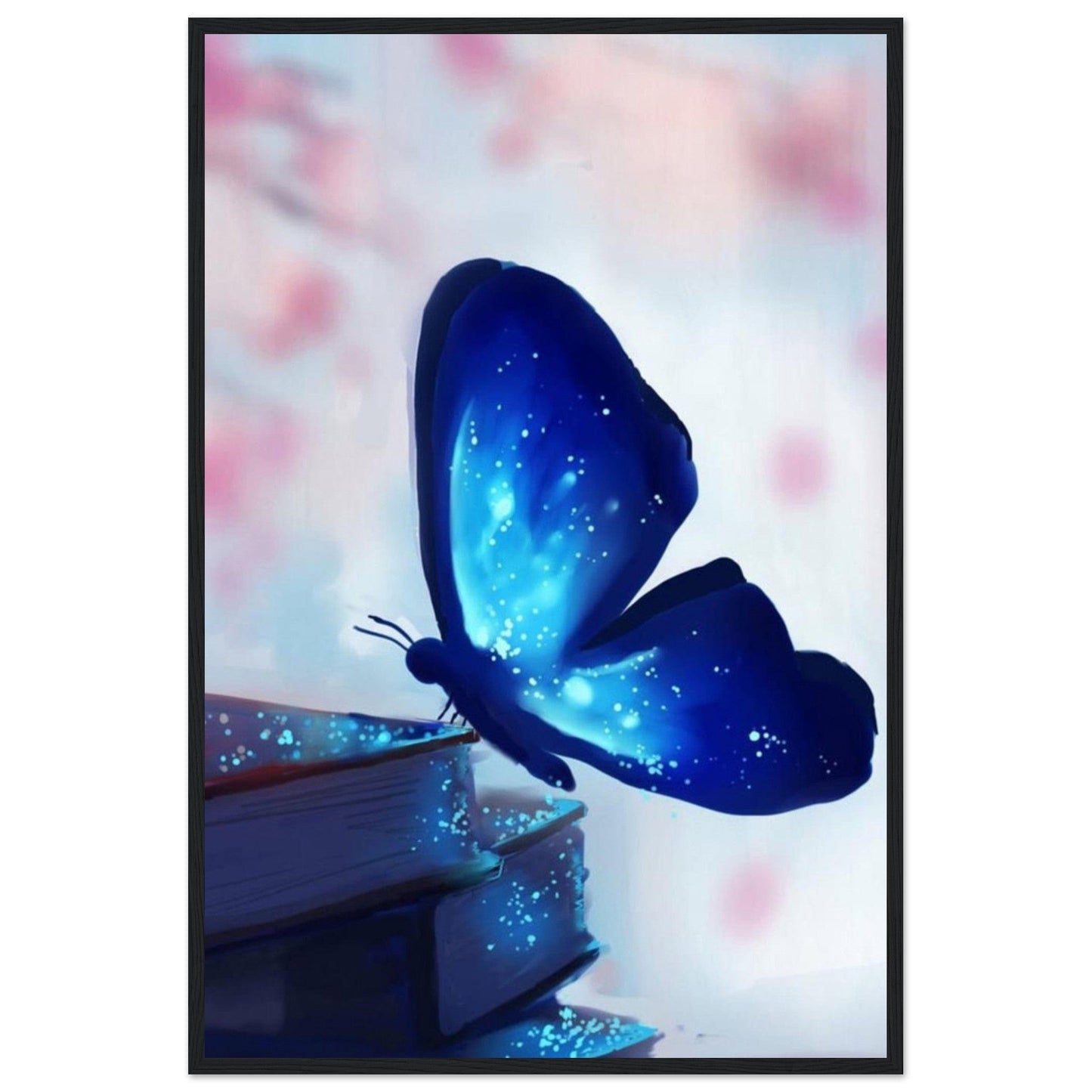 Tableau Peinture Papillon Bleu - Canvanation