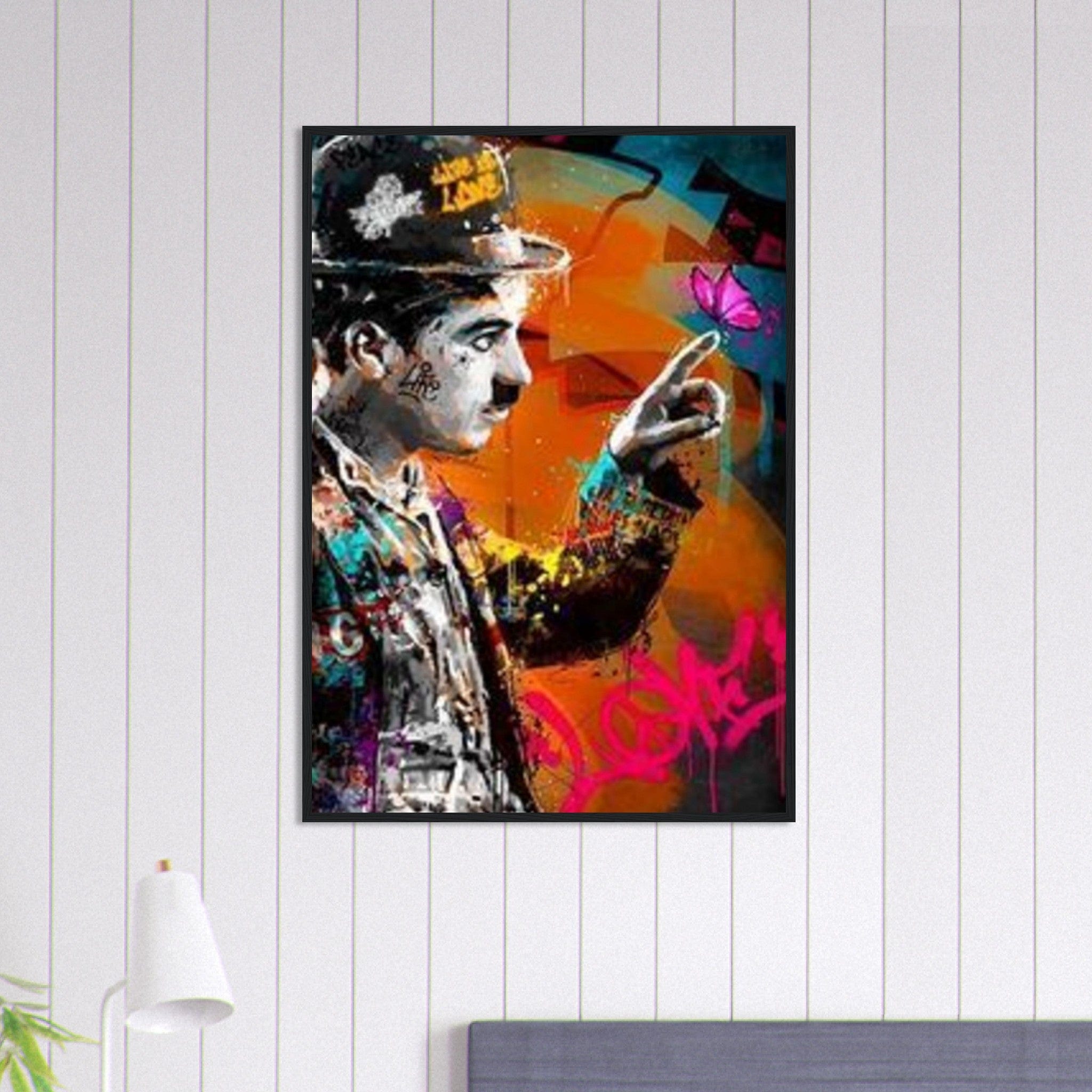 Canvanation Print Material 70x100 cm / 28x40″ Tableau Street Art Charlie Chaplin