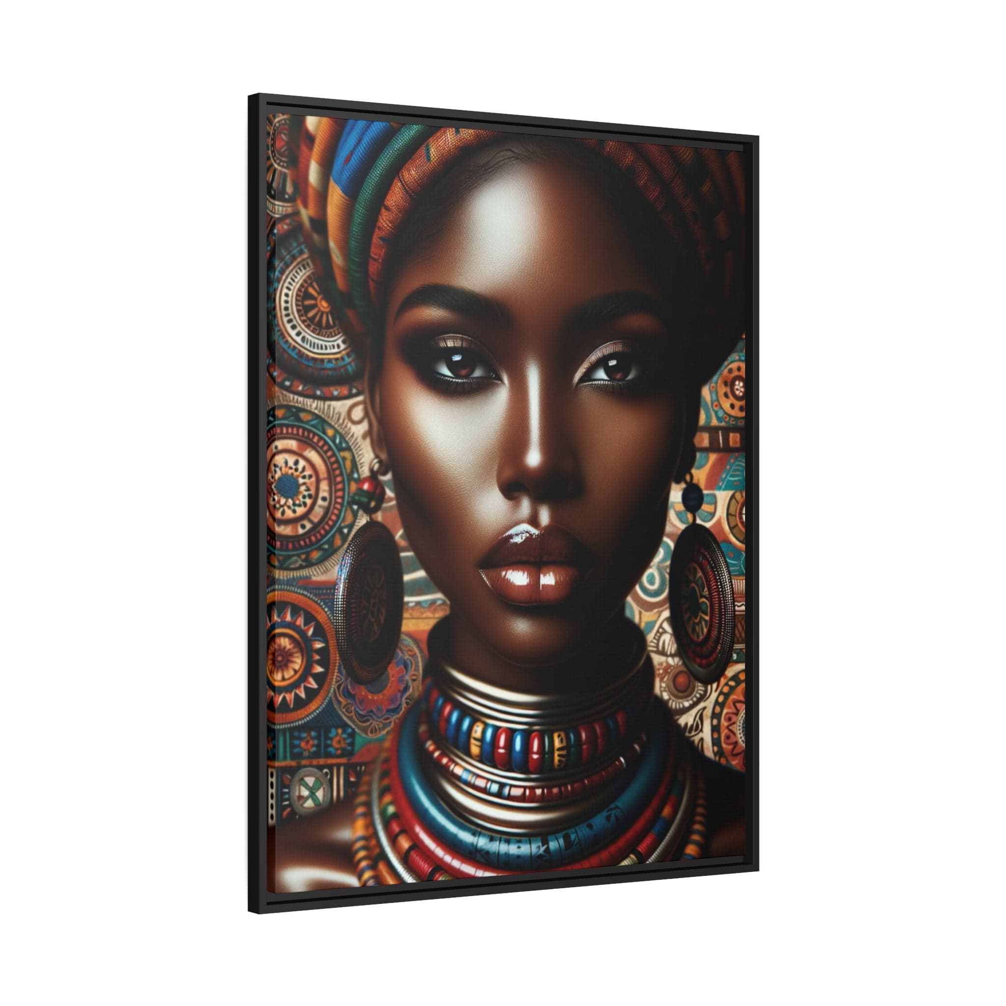 Printify Canvas Tableau "La puissance et la grâce : Évocation des femmes africaines à travers les coups de pinceau"