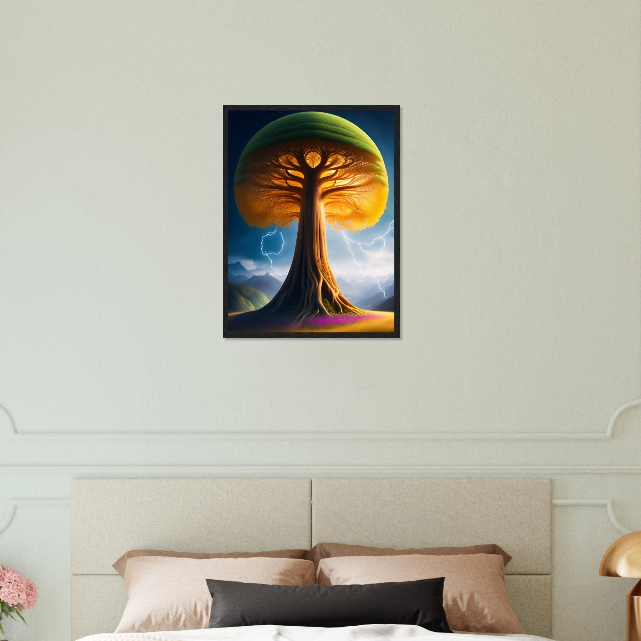 Canvanation Print Material 45x60 cm / 18x24″ Tableau Arbre De Vie Orange