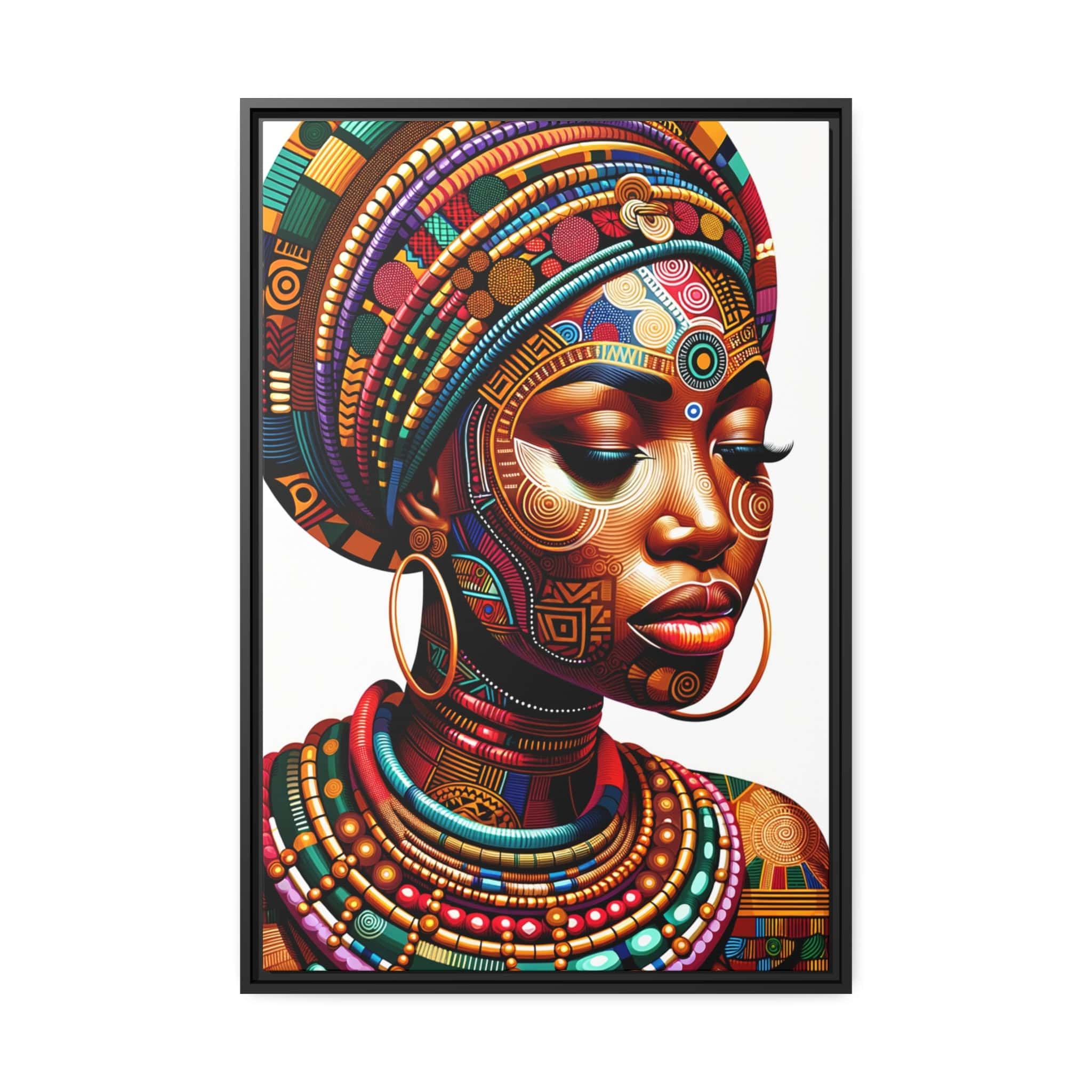 Printify Canvas 61.00 Cm″ x 91.40 Cm″ (Vertical) Tableau African Queen