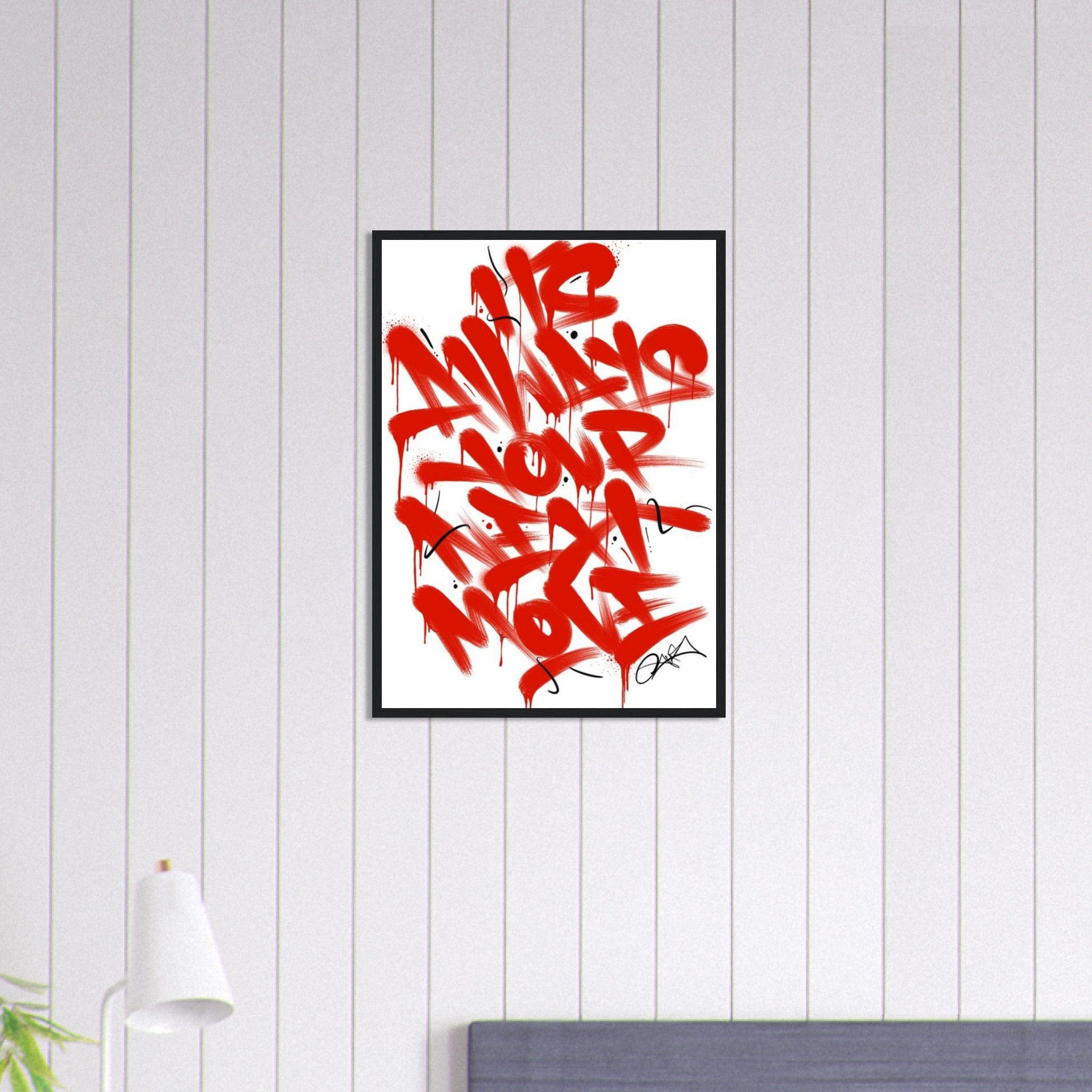 Canvanation Print Material 50x70 cm / 20x28″ Tableau Street Art Graffiti Rouge