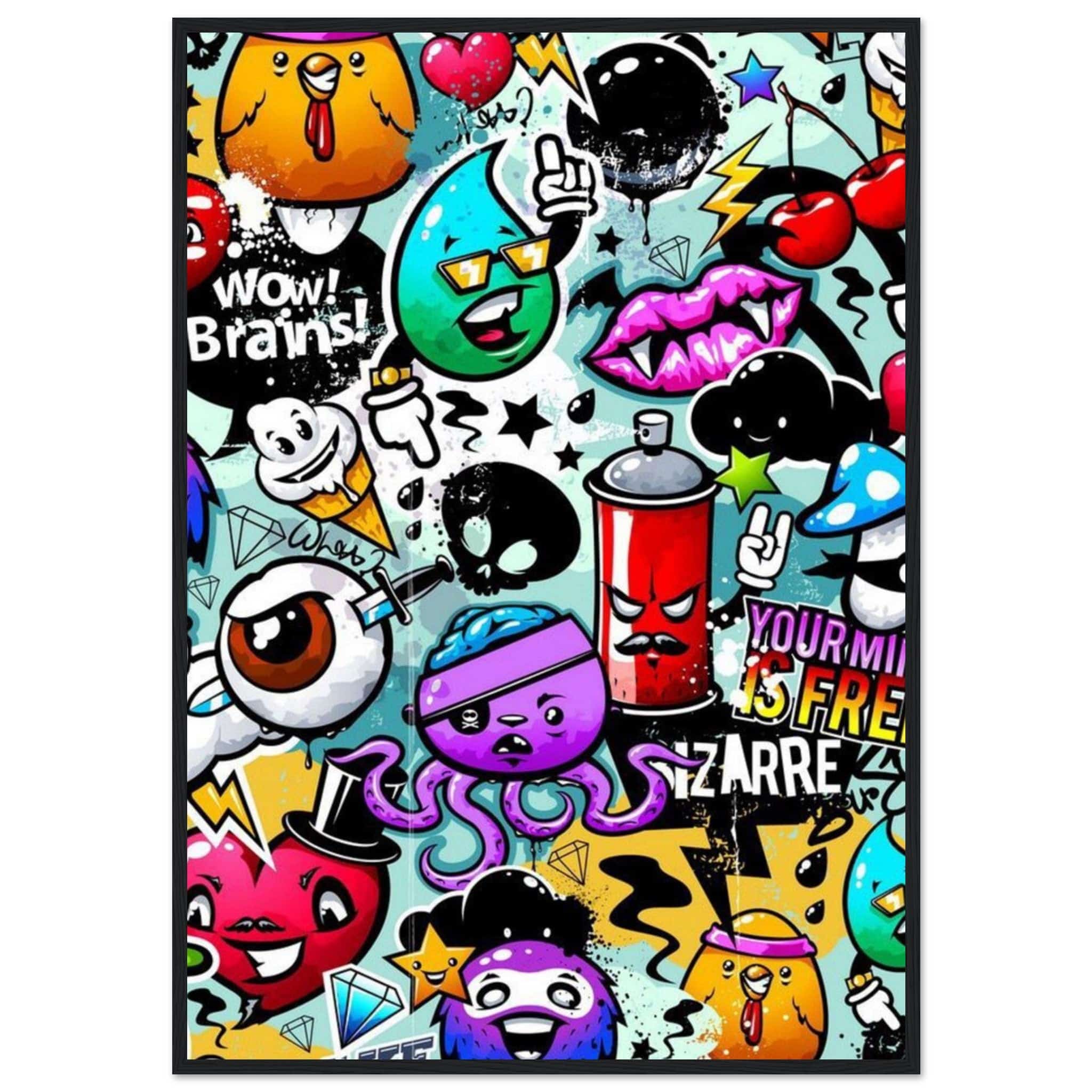 Gelato Print Material 70x100 cm / 28x40″ Tableau Graffiti Grand Format