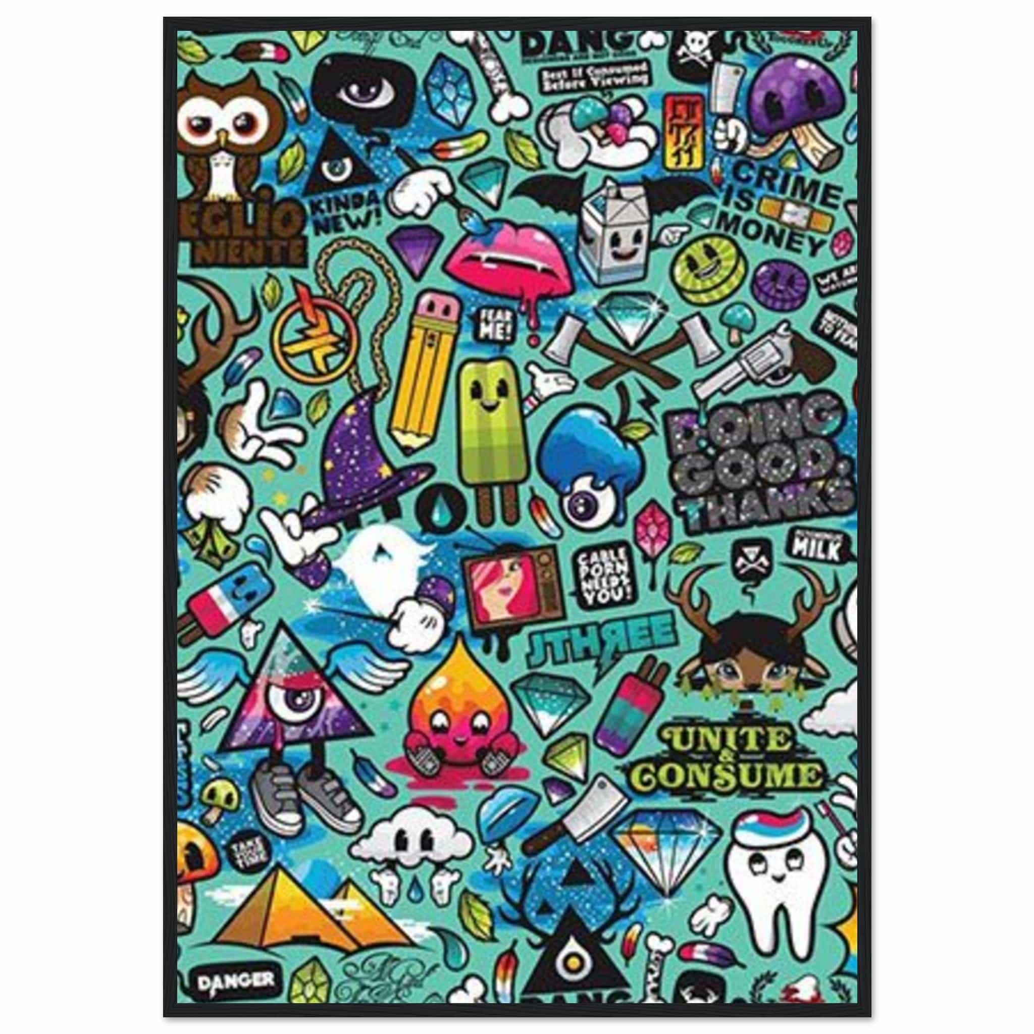 Gelato Print Material 70x100 cm / 28x40″ Toile Street Art Graffiti