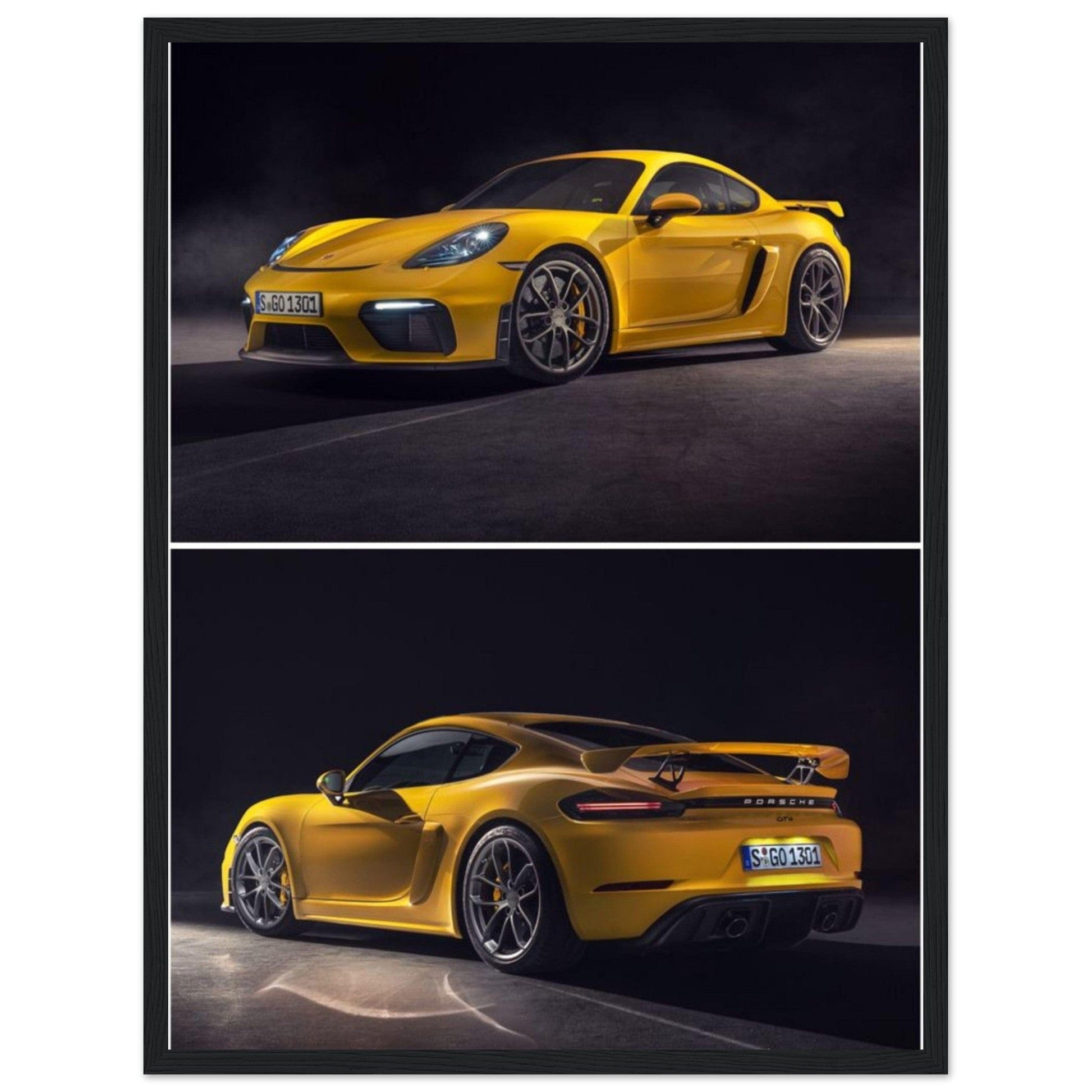 Tableau Porsche Jaune - Canvanation