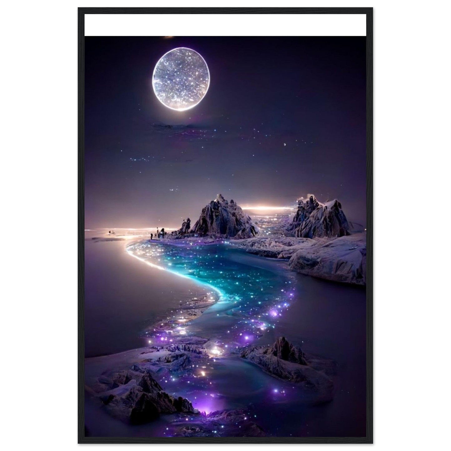 Tableau Peinture Lune - Canvanation