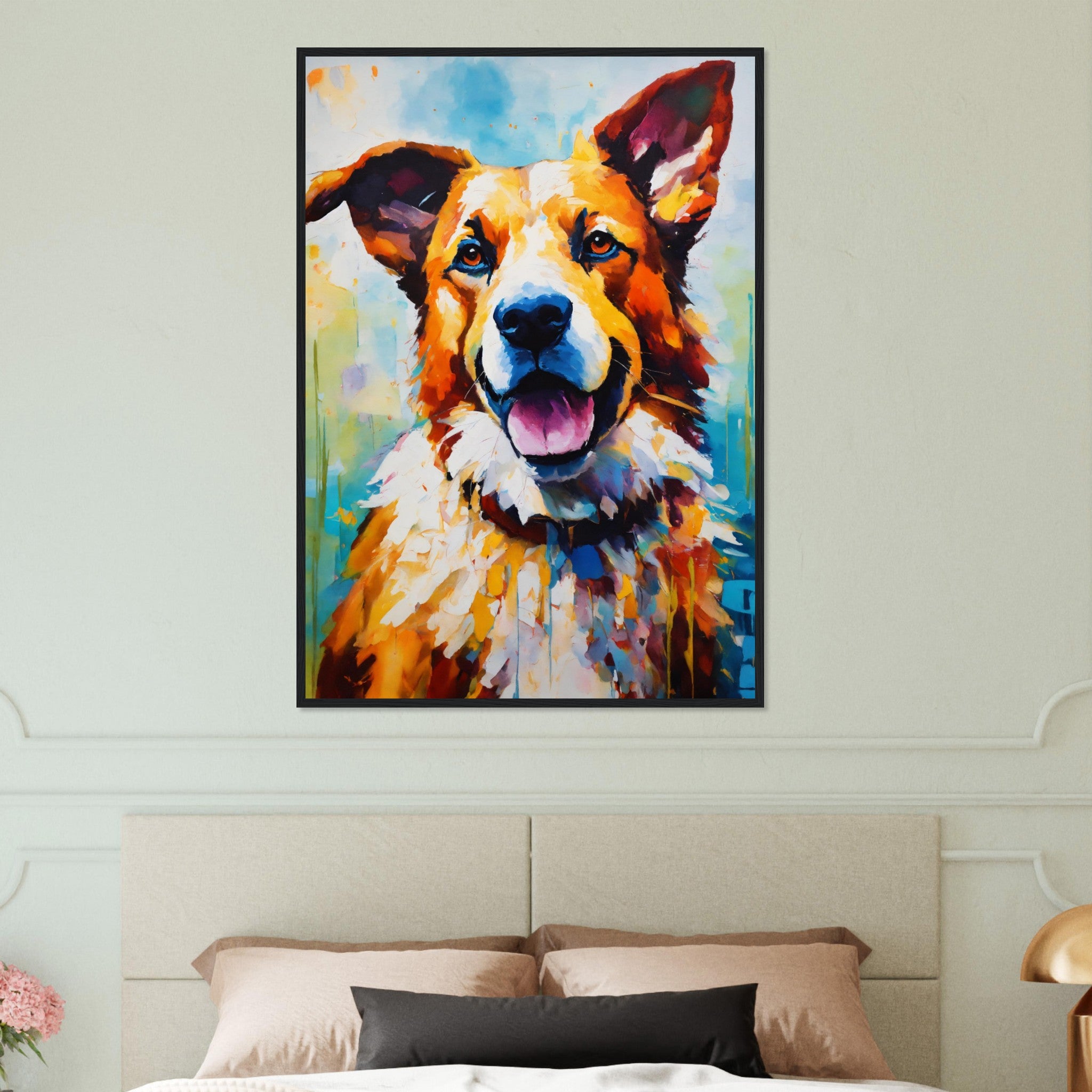 Canvanation Print Material Tableau Chien Esprit Joyeux