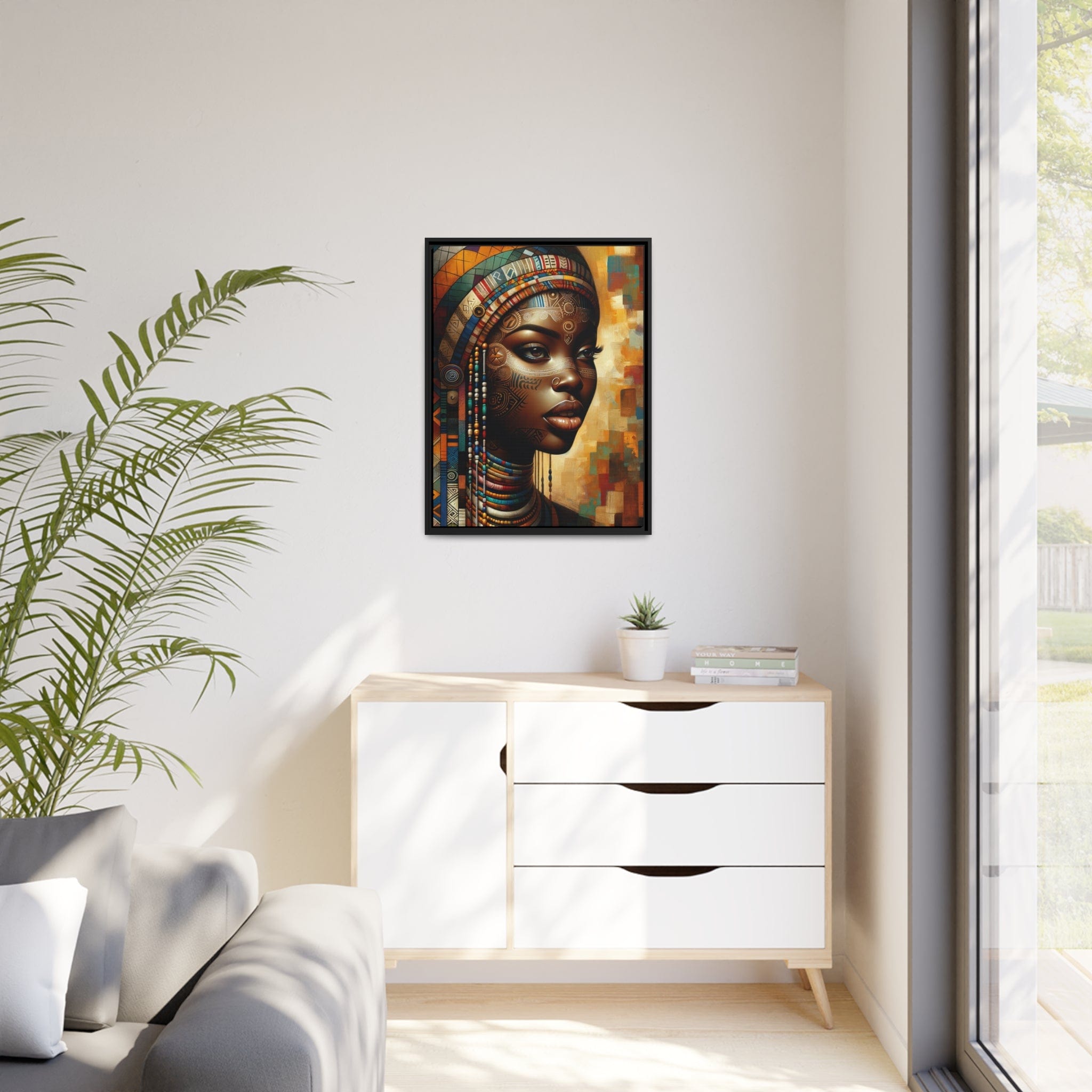 Printify Canvas Tableau "Déesse africaine : une puissance féminine captivante"