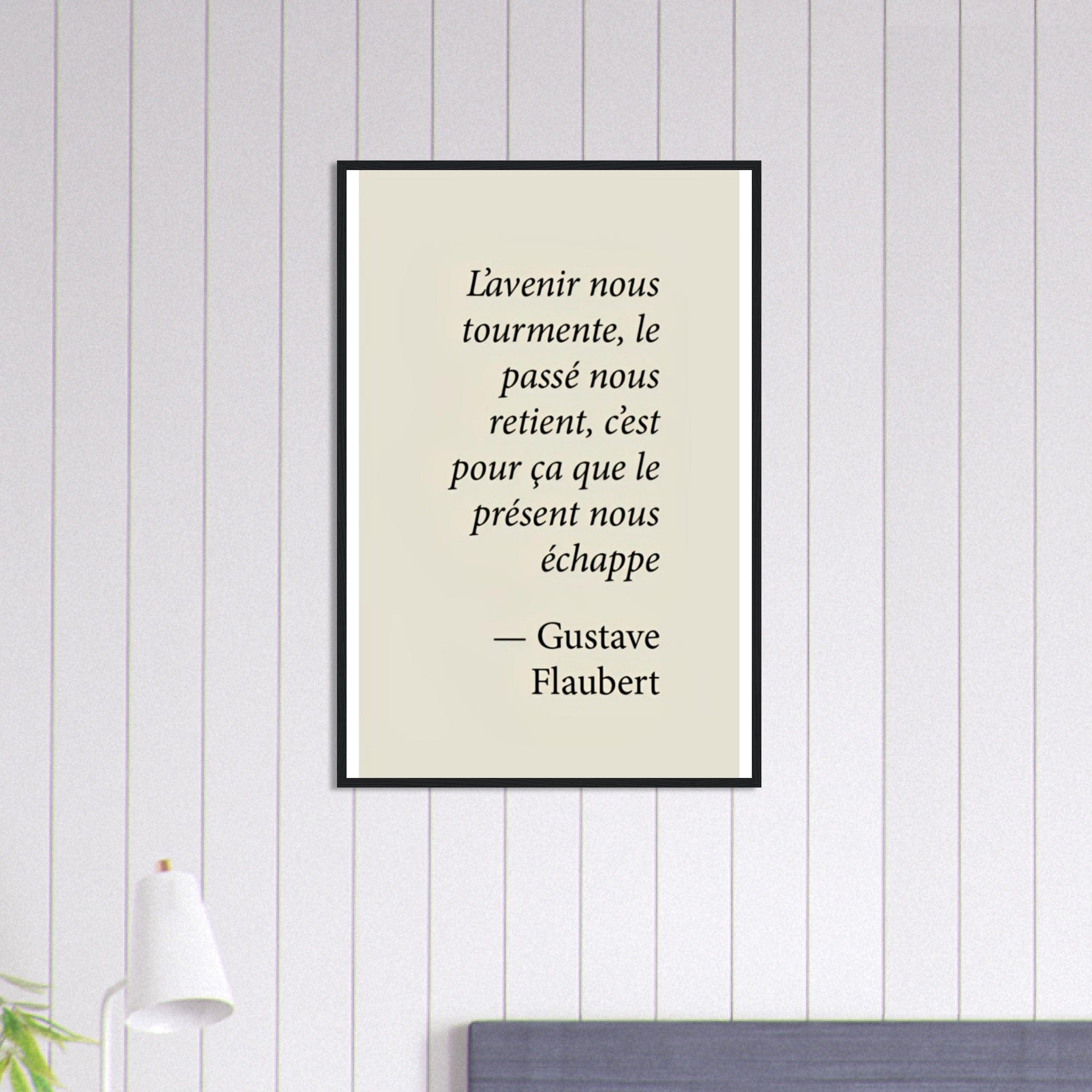 Canvanation Print Material 60x90 cm / 24x36″ Tableau Citation Gustave Flaubert