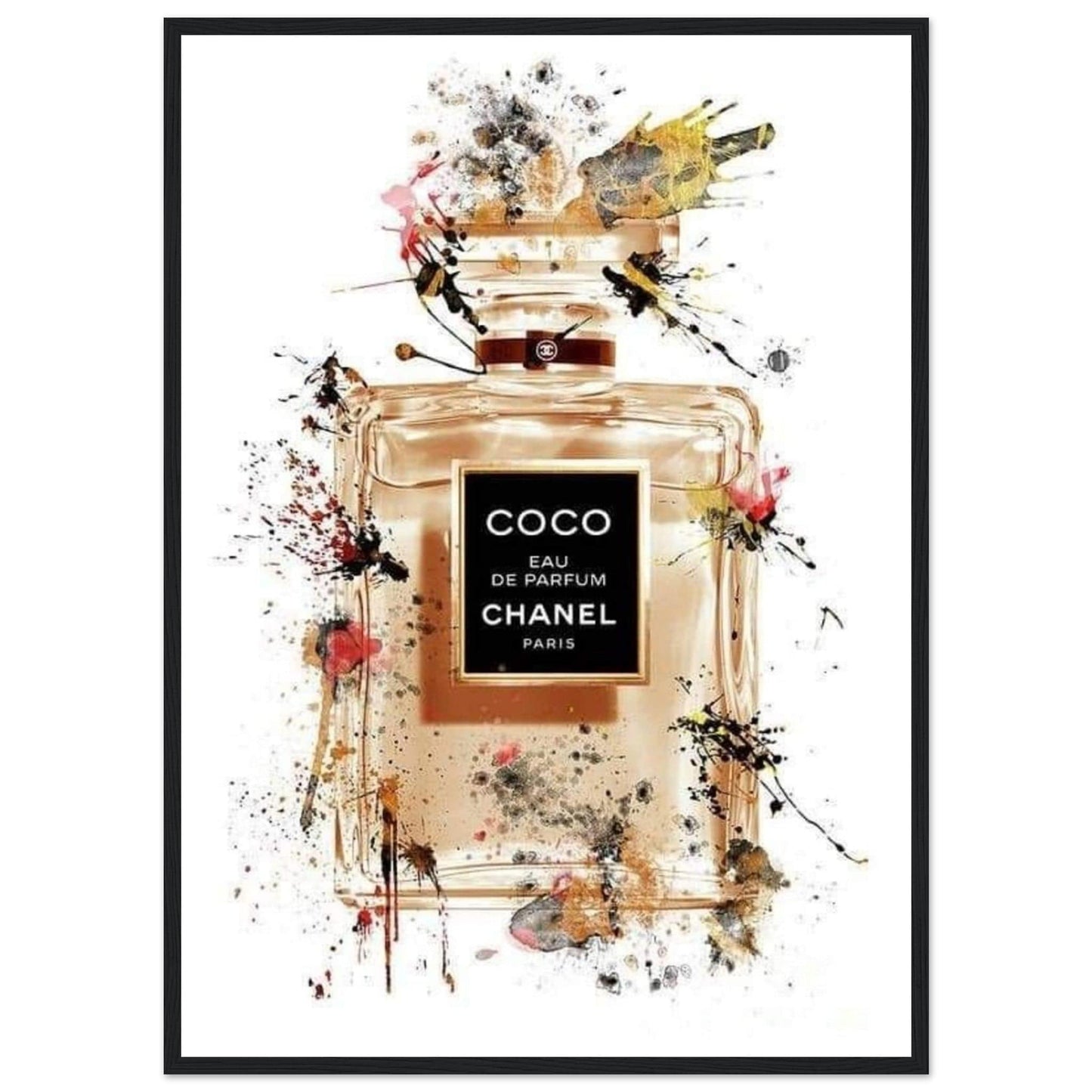 Canvanation Print Material 50x70 cm / 20x28″ Tableau Chanel Numéro 5 Paris Or