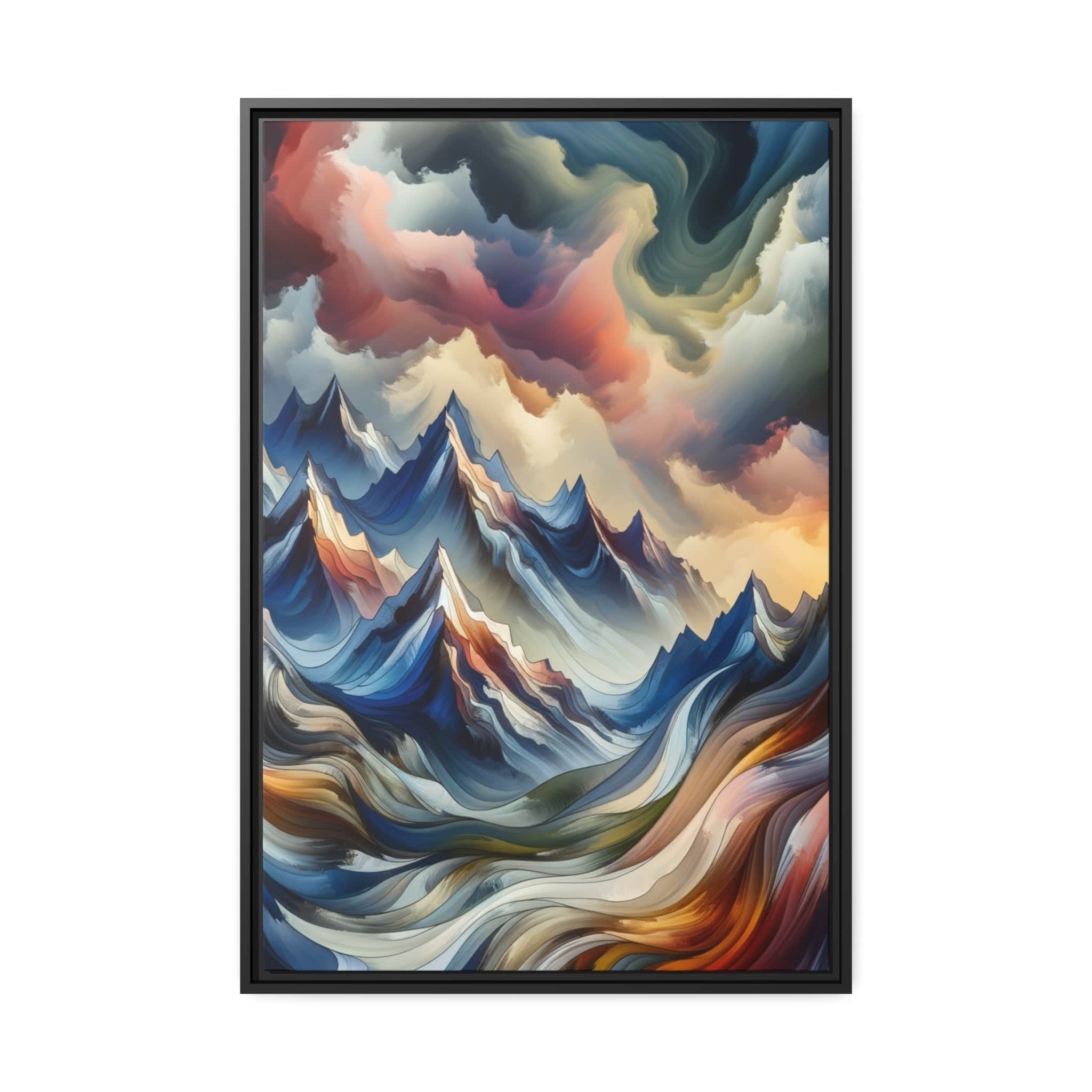 Printify Canvas 61.00 Cm″ x 91.40 Cm″ (Vertical) Tableau "Eclats majestueux: Ode à la grandeur des montagnes"