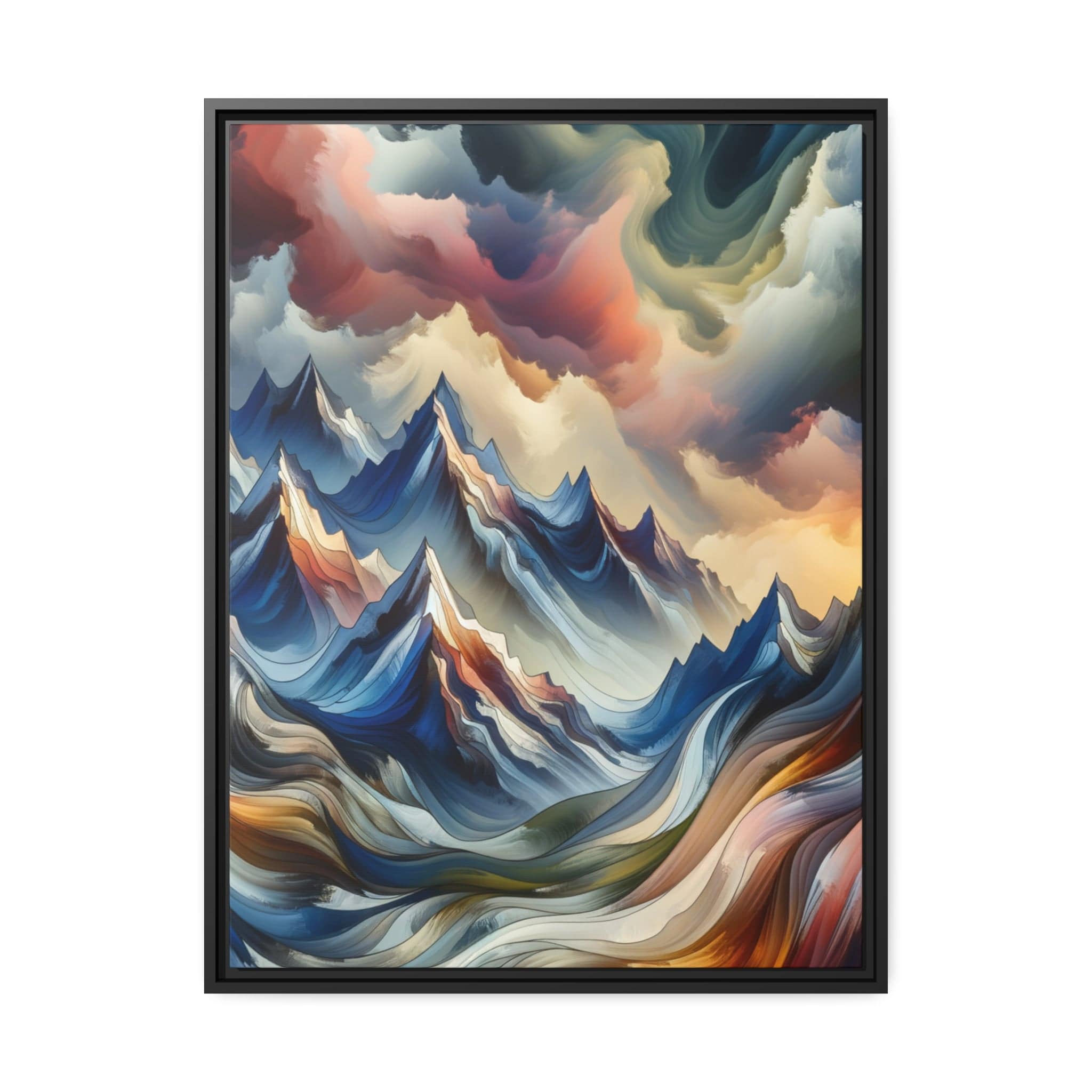 Printify Canvas 61.00 Cm" x 81.30 Cm" (Vertical) Tableau "Eclats majestueux: Ode à la grandeur des montagnes"