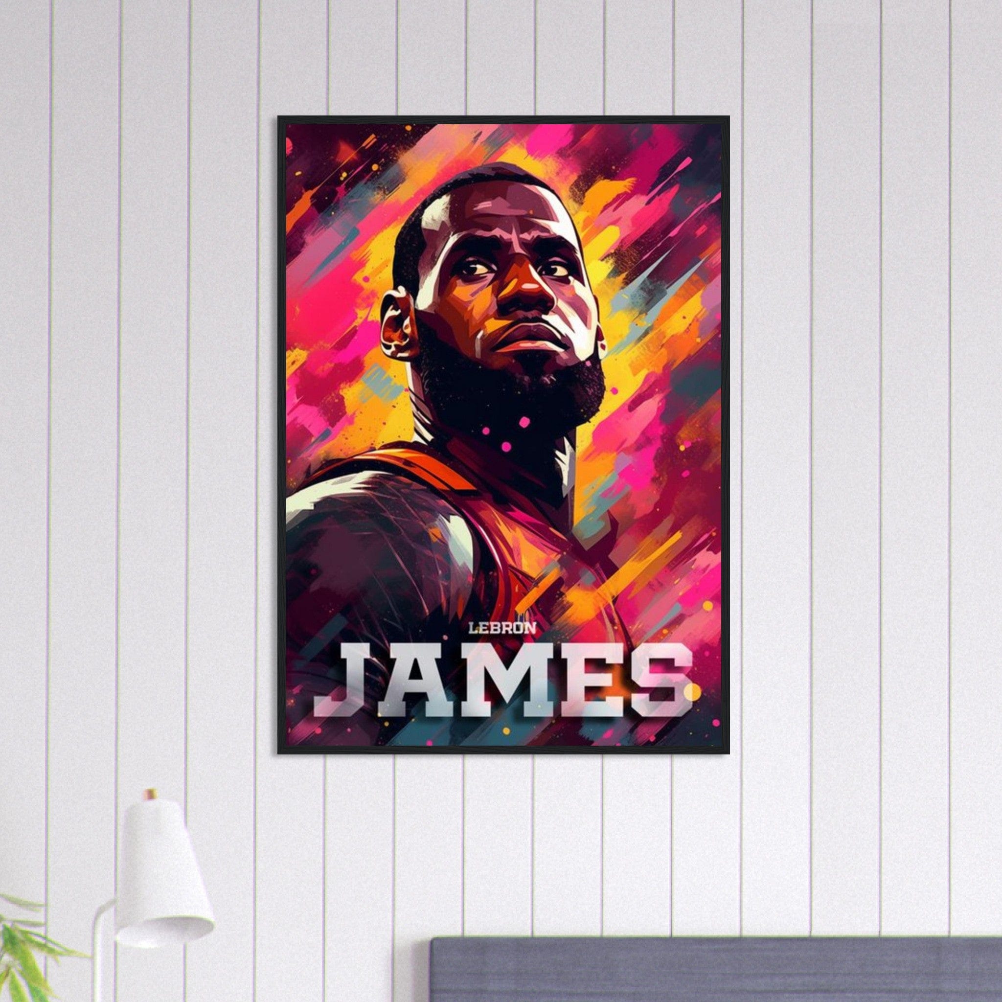 Canvanation Print Material 70x100 cm / 28x40″ Tableau Basket Lebron James Dessin