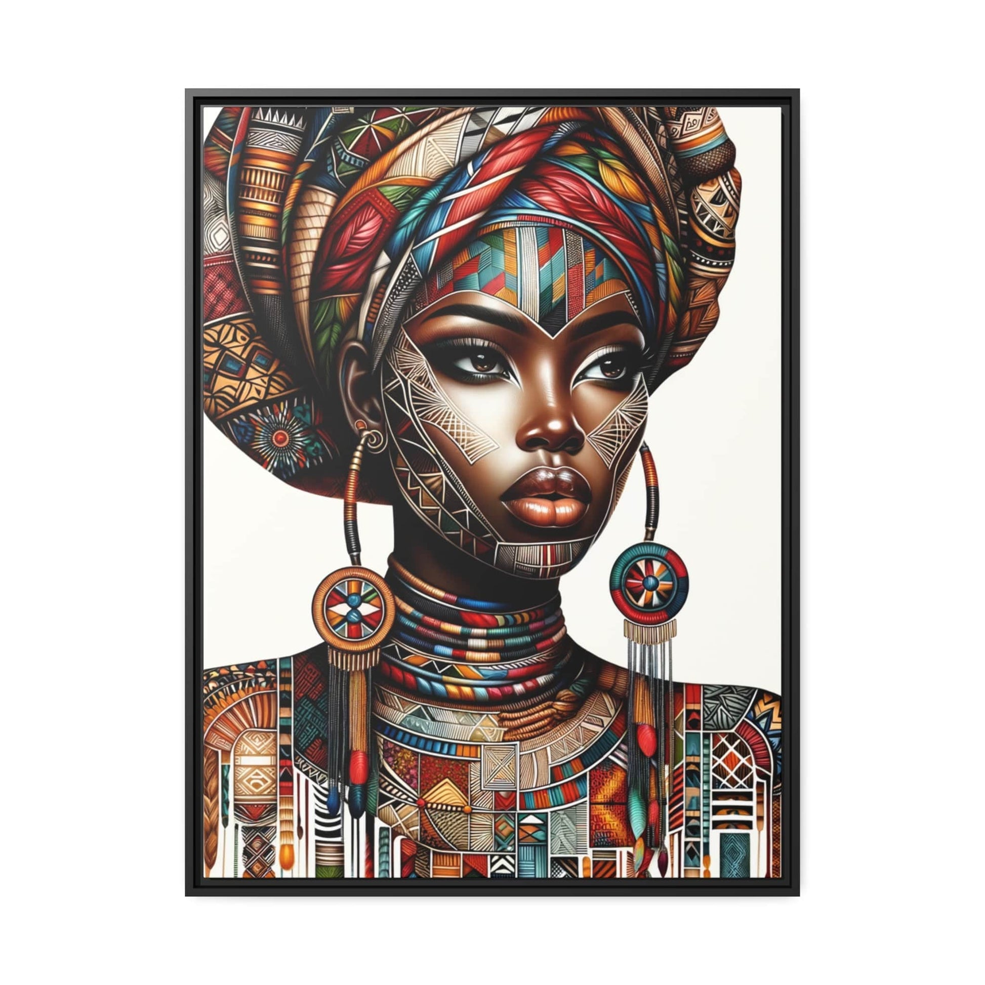 Tableau "La force, la beauté et la grâce : Tableau captivant d'une femme africaine" Canvanation