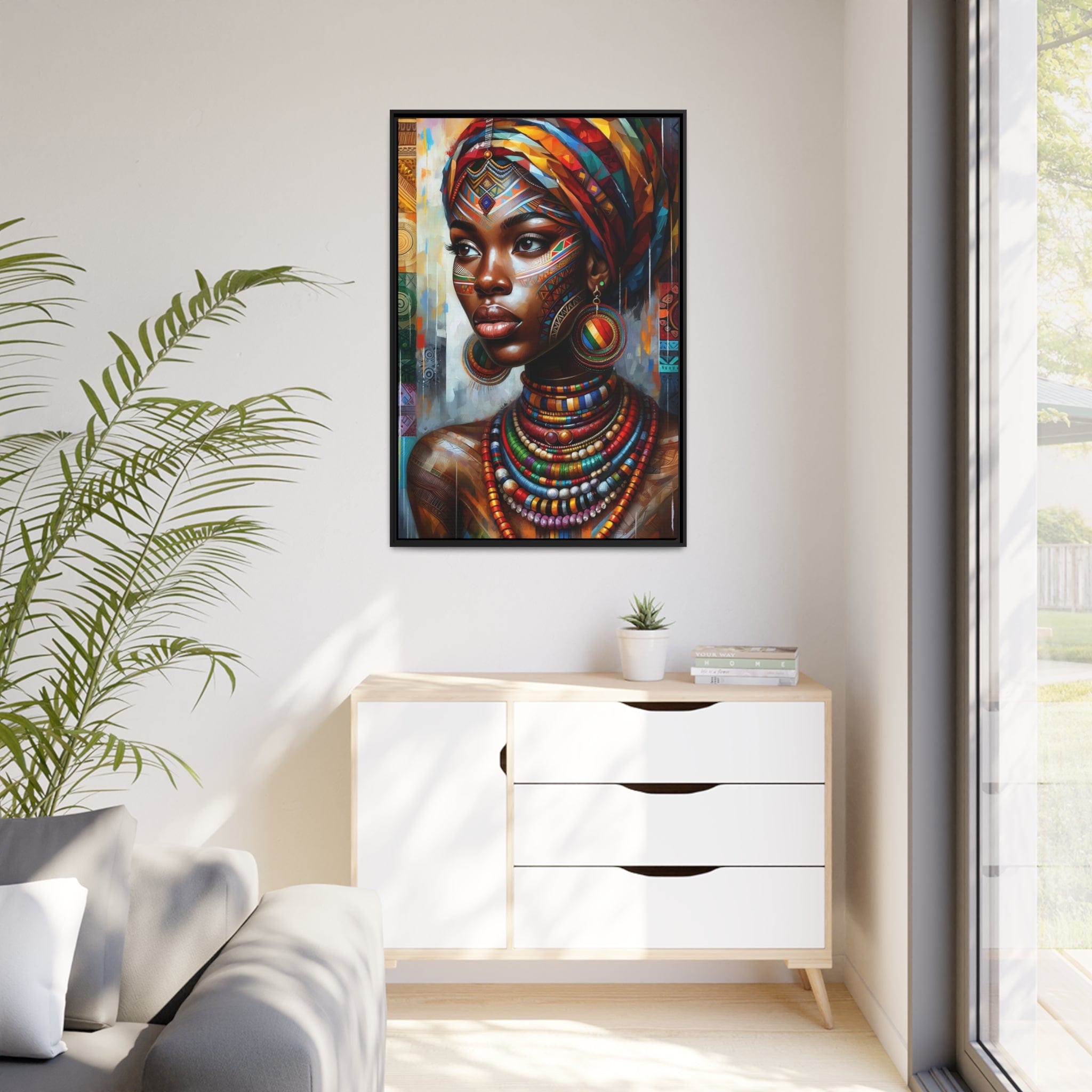 Printify Canvas Tableau "Portrait de la grâce féminine africaine : célébration de la beauté et de la puissance"