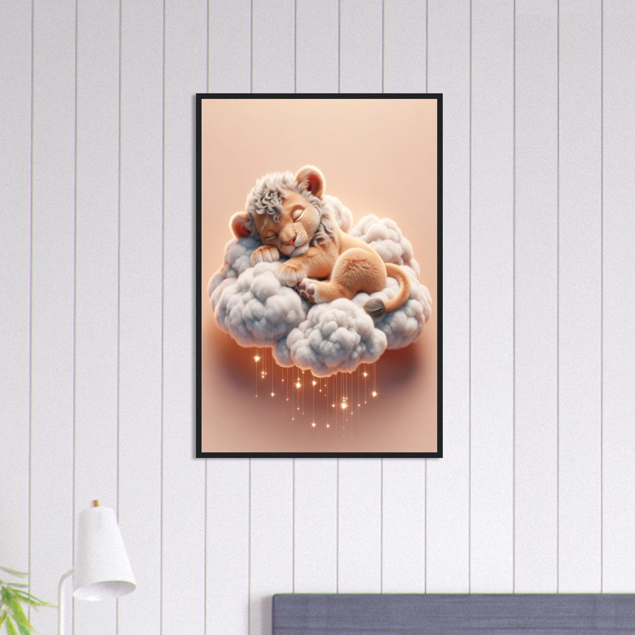 Canvanation Print Material 60x90 cm / 24x36″ Tableau Lionceau Fierté En Herbe