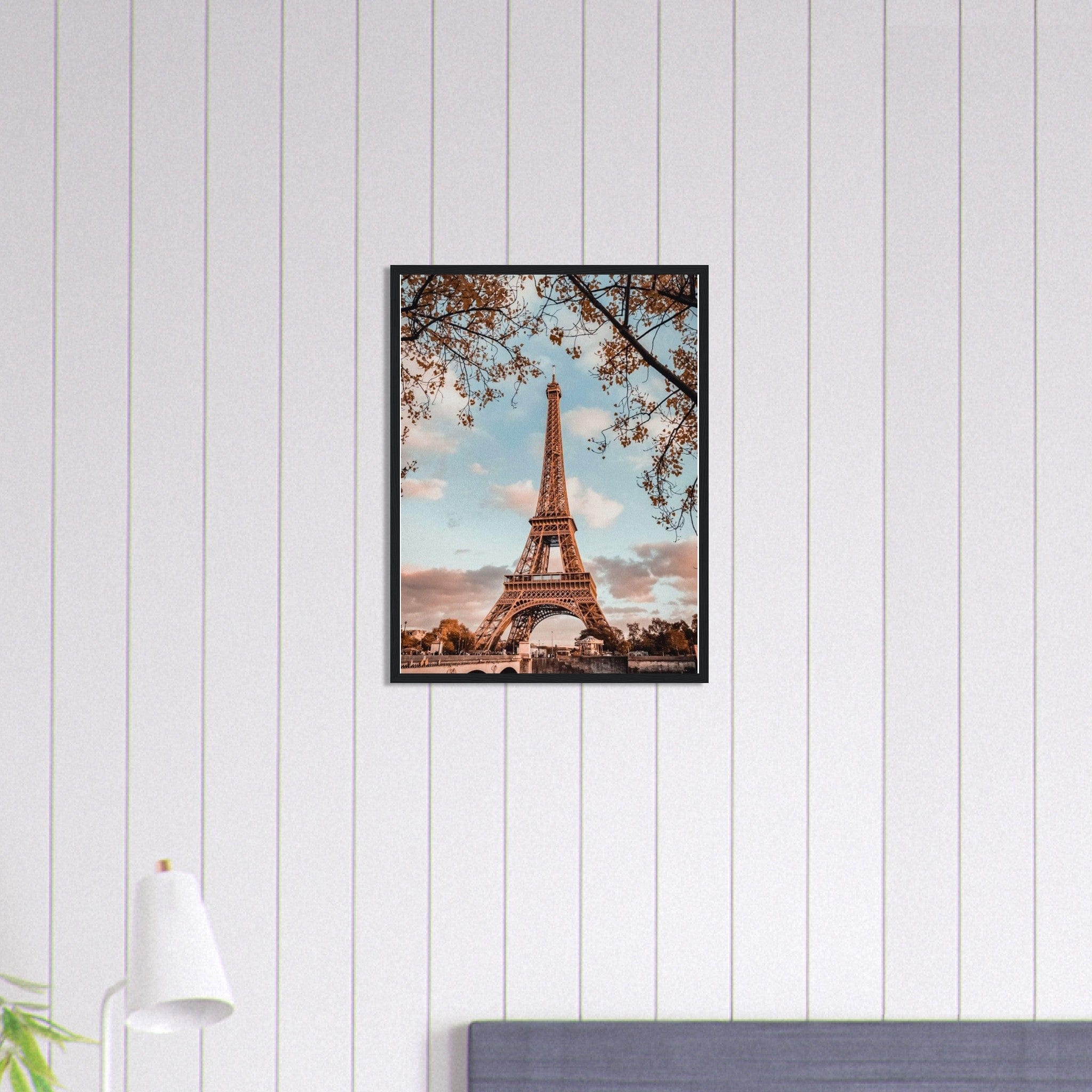 Canvanation Print Material 45x60 cm / 18x24″ Tableau Paris Tour Eiffel Vue De Loin