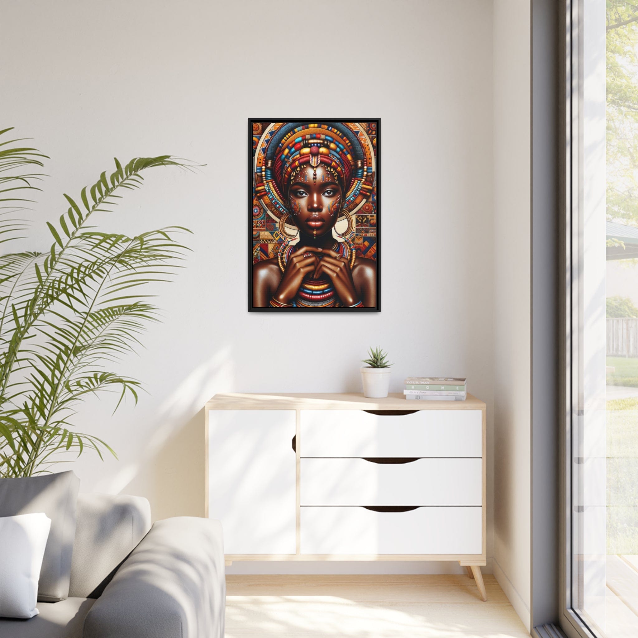 Printify Canvas Tableau "L'éclat et la grâce de la femme africaine : hommage à la beauté et à la résilience"