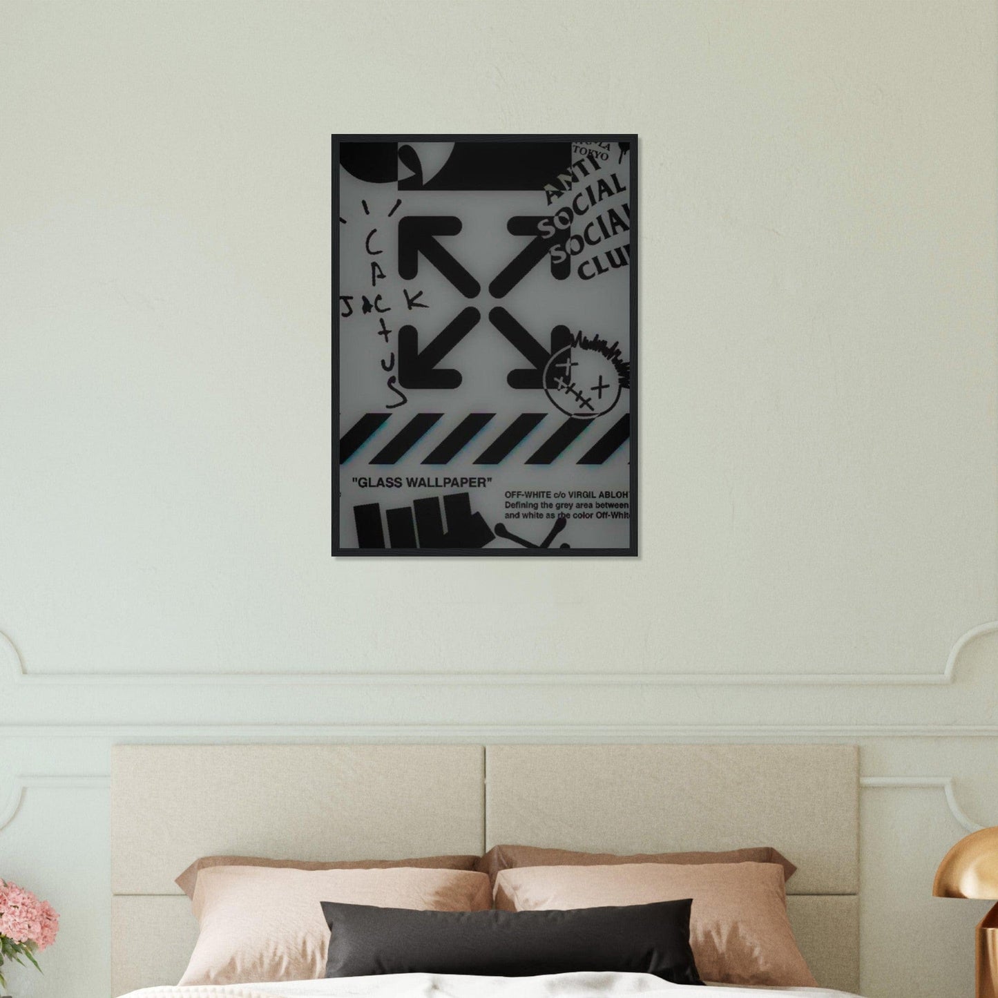 Tableau Marque De Luxe Off White Noir Canvanation