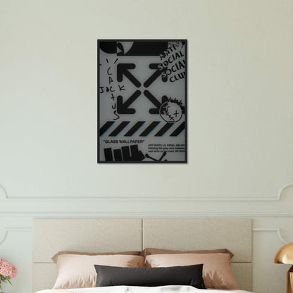 Tableau Marque De Luxe Off White Noir Canvanation