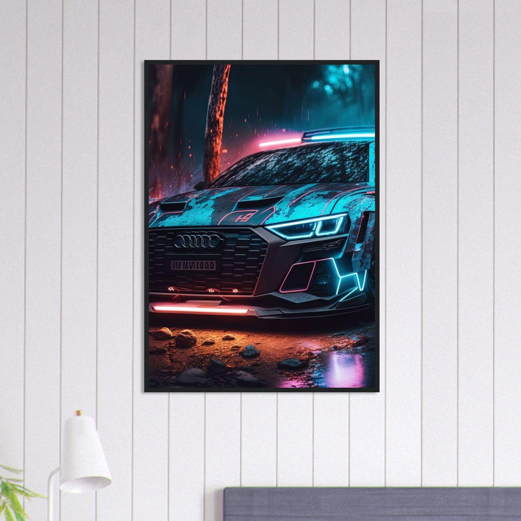 Canvanation Print Material 70x100 cm / 28x40″ Tableau Voiture Audi Police