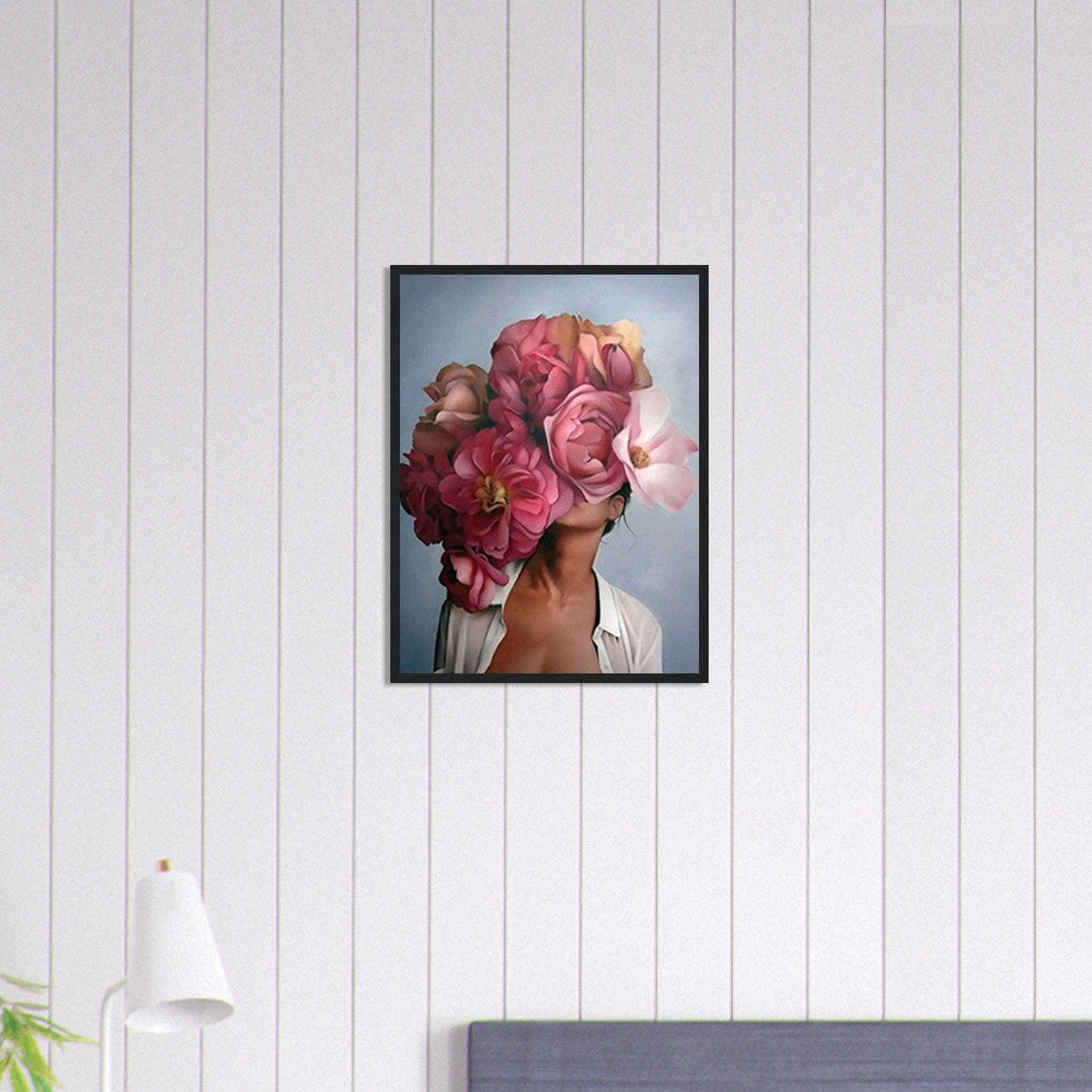 Canvanation Print Material 45x60 cm / 18x24″ Tableau Femme Fleurs Cheveux Rouge