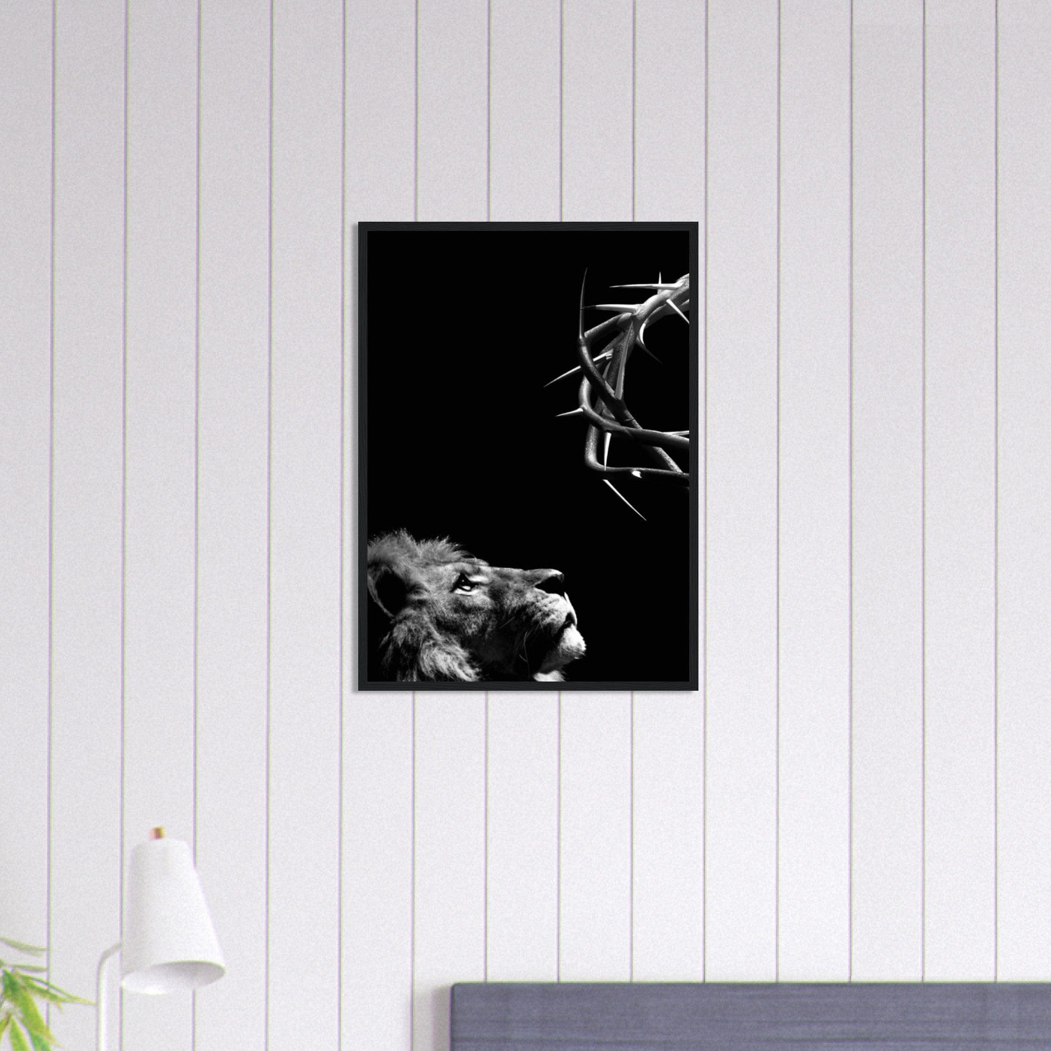 Canvanation Print Material 50x70 cm / 20x28″ Tableau Lion Couronne Noir