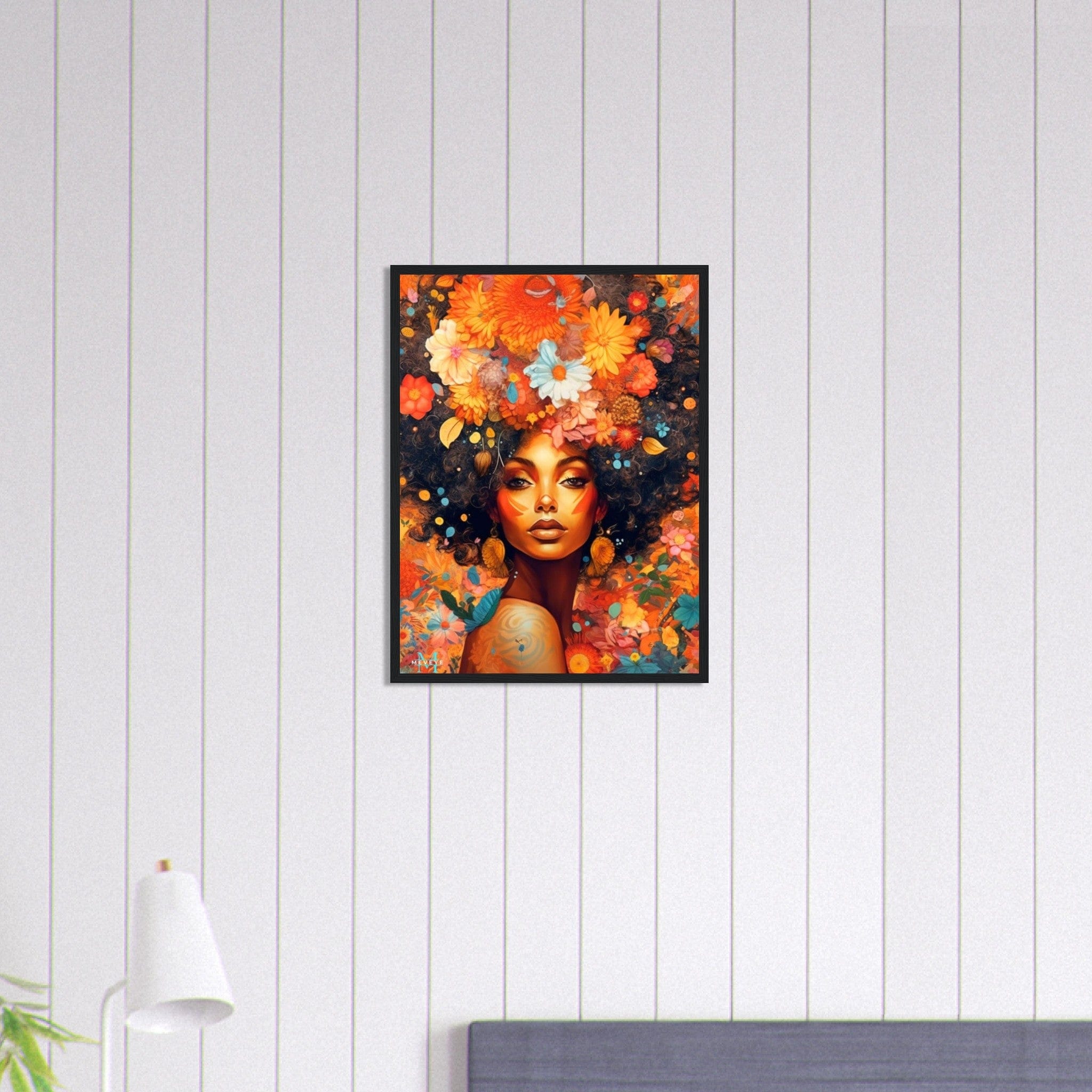 Canvanation Print Material 45x60 cm / 18x24″ Tableau femme fleurs cheveux