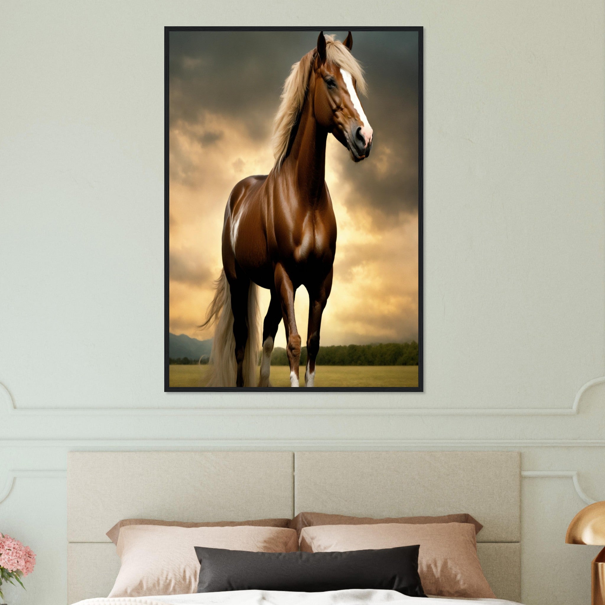 Canvanation Print Material Tableau Cheval Horizon Équestre