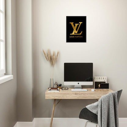 Tableau Marque De Luxe Louis Vuitton Or Canvanation