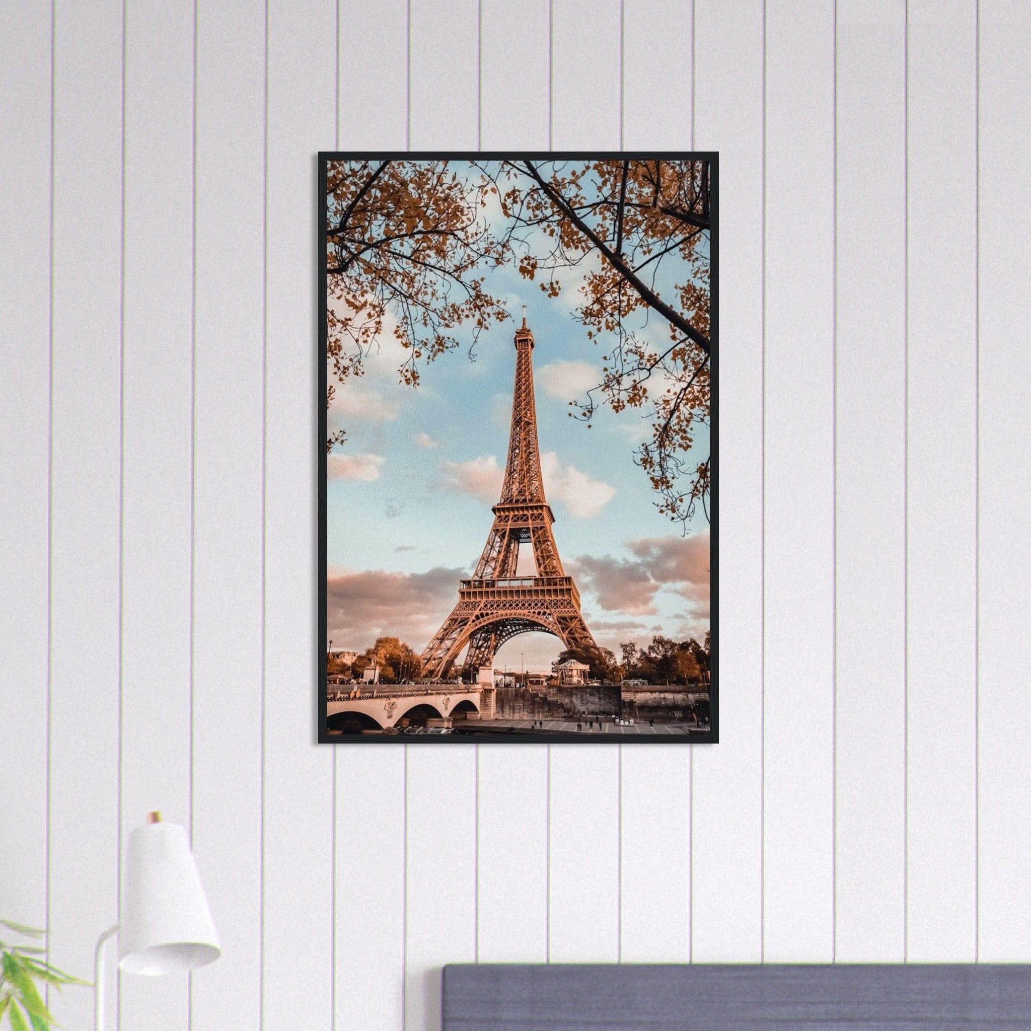 Canvanation Print Material 60x90 cm / 24x36″ Tableau Paris Tour Eiffel Vue De Loin