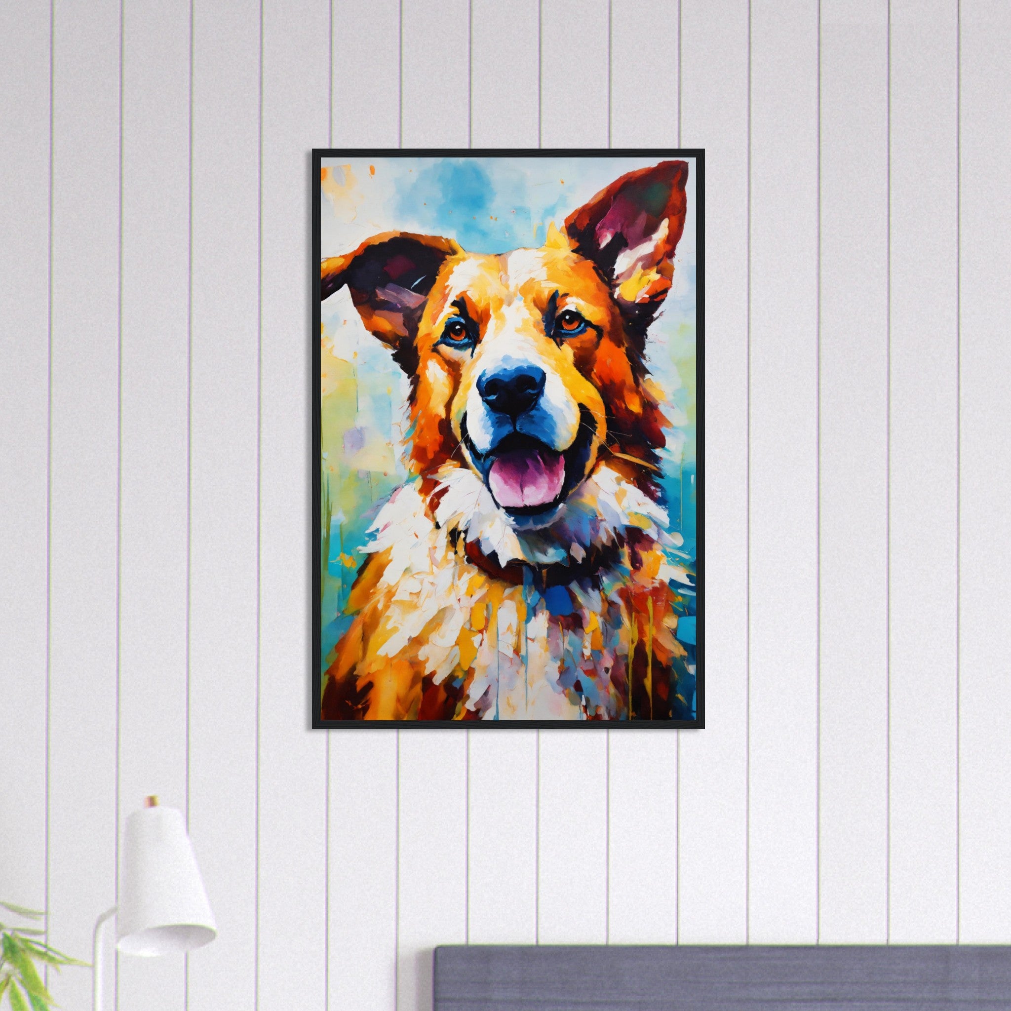 Canvanation Print Material 60x90 cm / 24x36″ Tableau Chien Esprit Joyeux