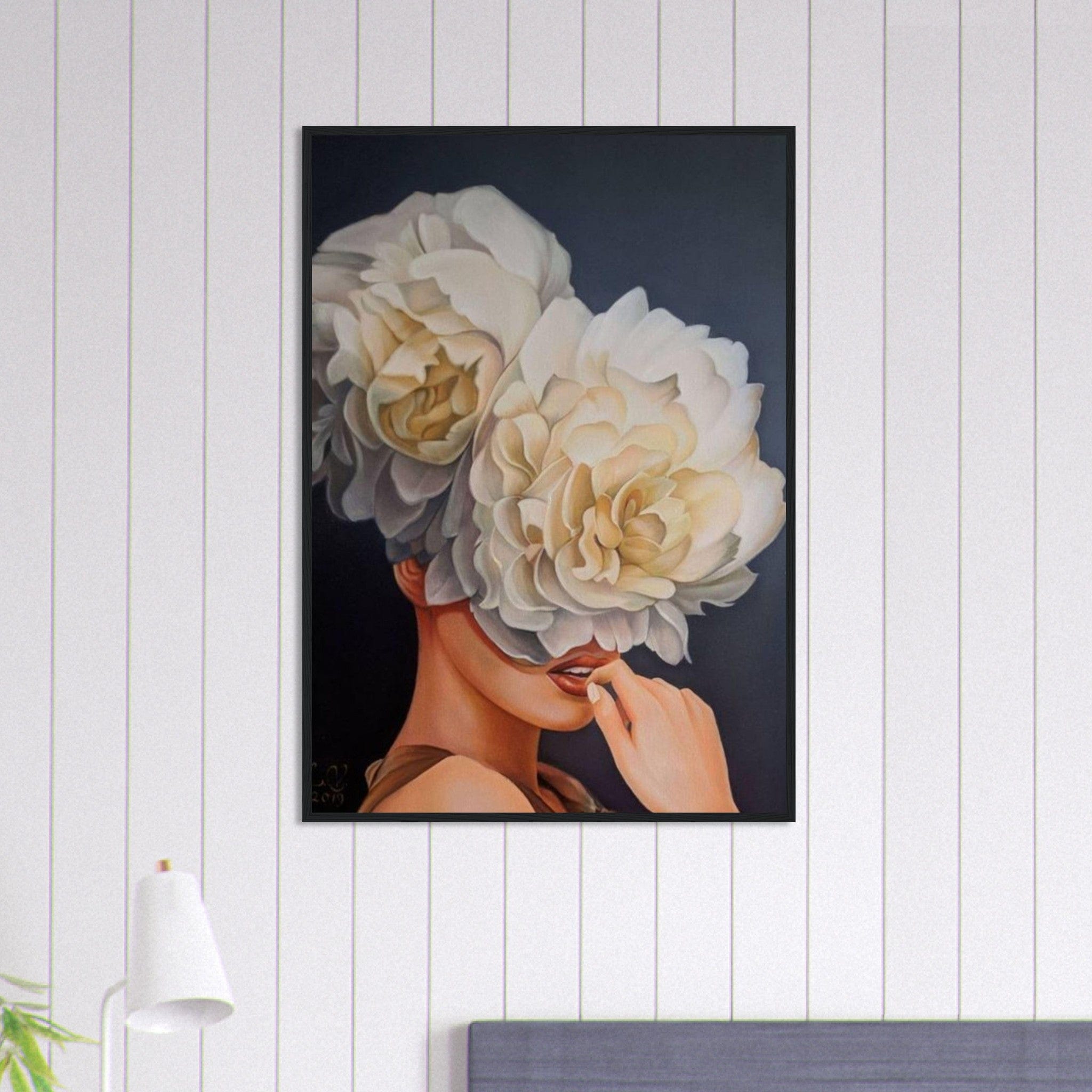 Canvanation Print Material 70x100 cm / 28x40″ Tableau Femme Fleurs Cheveux : Rosée matinale