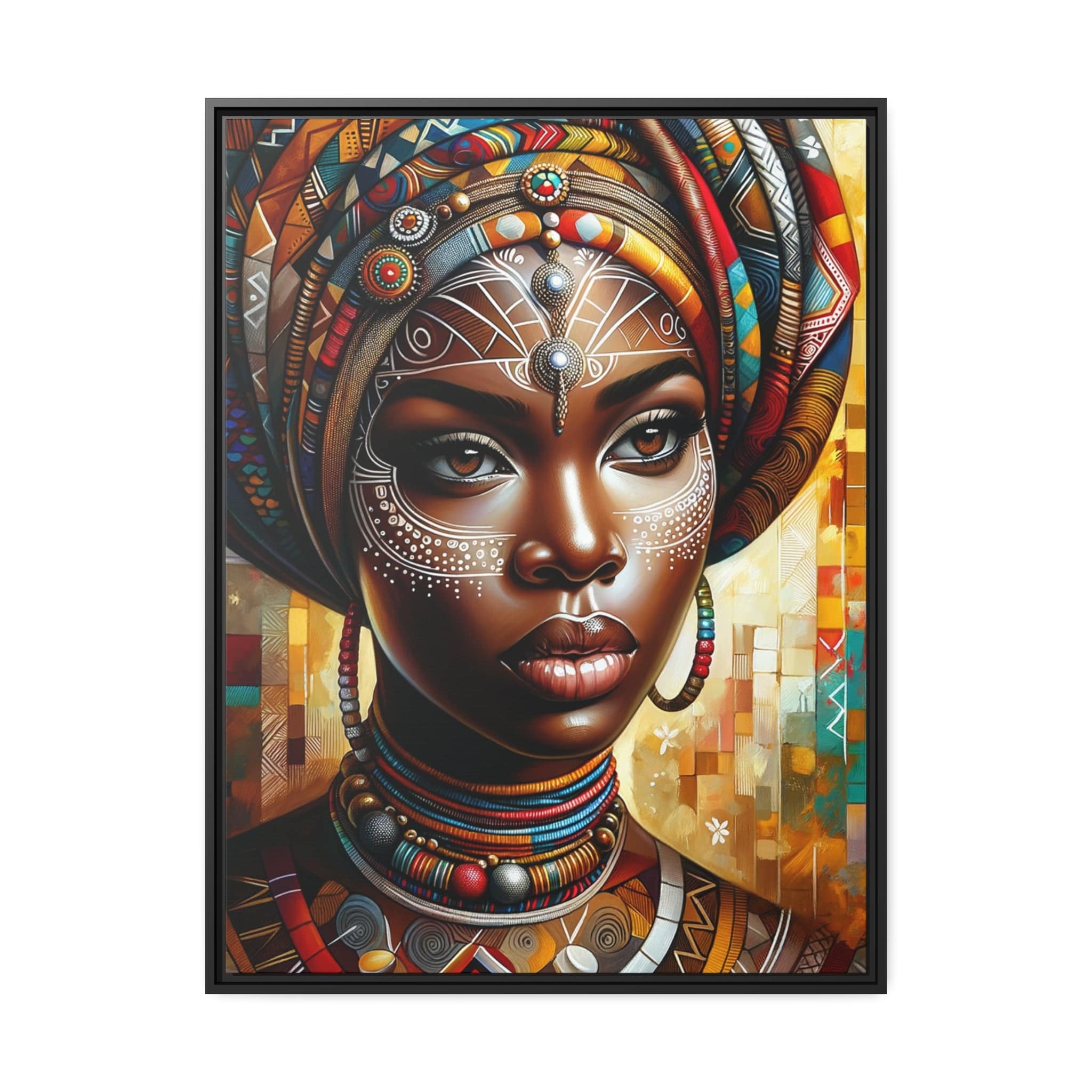 Printify Canvas 76.20 Cm" x 101.60 Cm" (Vertical) Tableau "Splendeur féminine de l'Afrique"