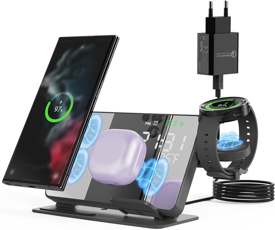 Canvanation Station de Charge Sans Fil 3 en 1 pour Samsung Galaxy