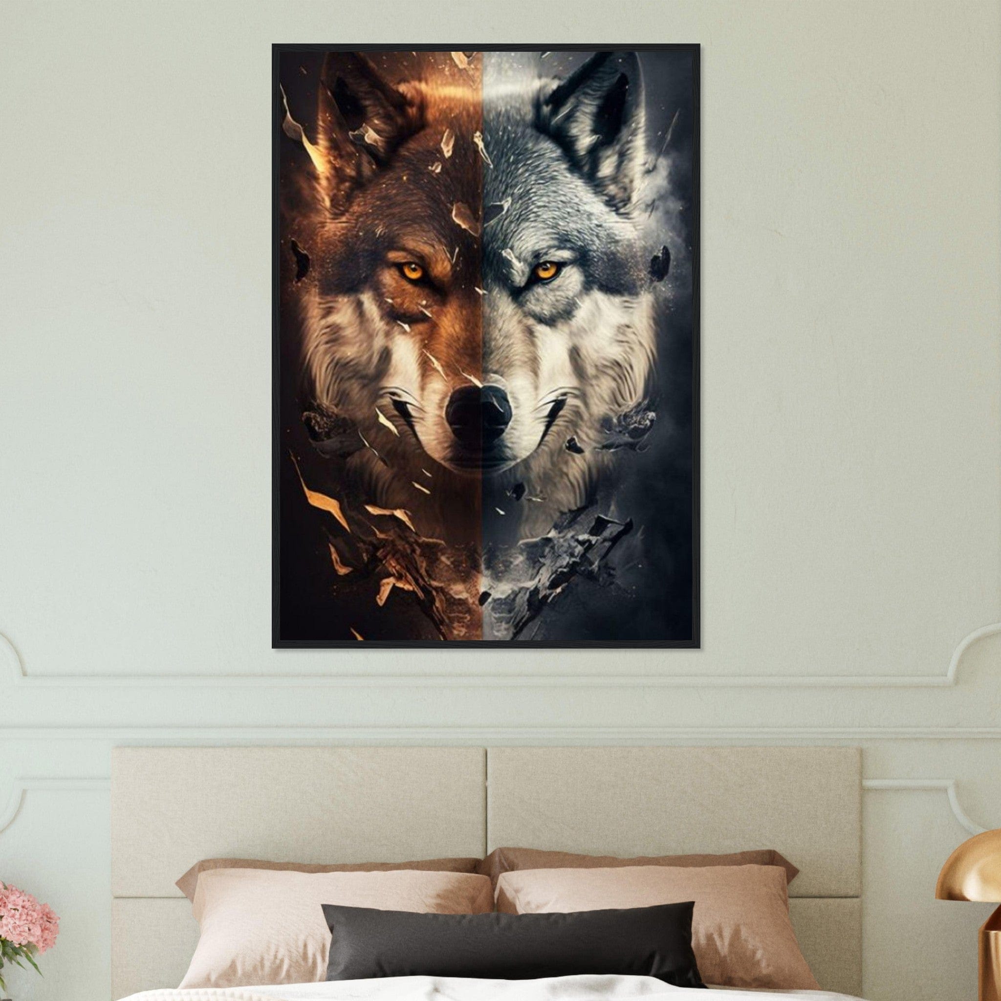 Tableau Loup Blanc Canvanation