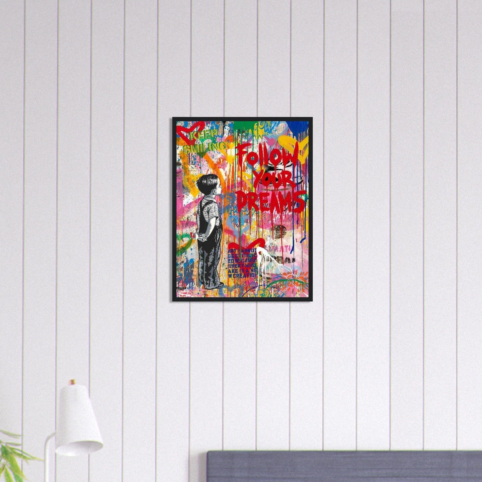 Canvanation Print Material 45x60 cm / 18x24″ Tableau Street Art Follow Your Dream