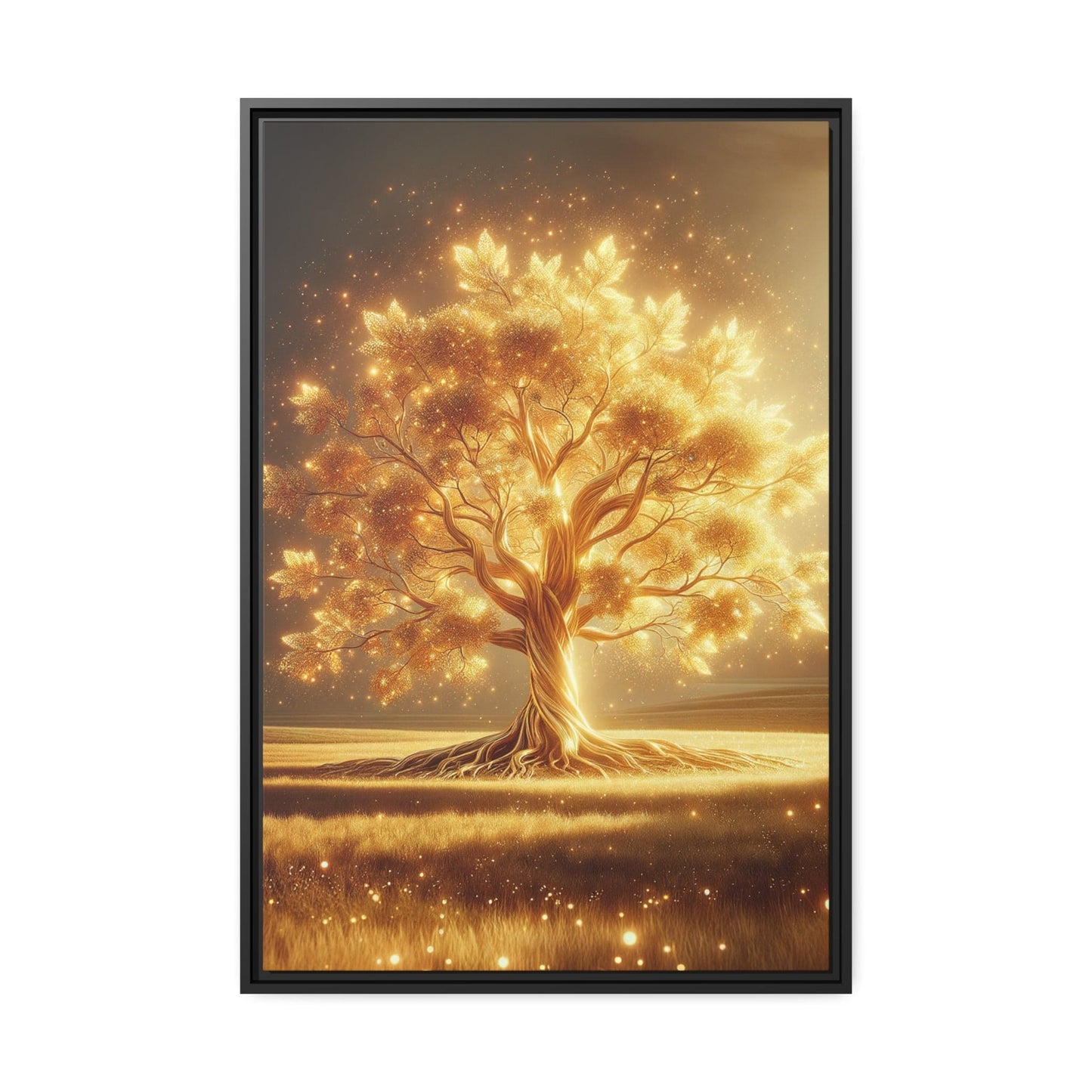 Tableau Arbre De Vie Les Feuilles D'or Bruissent Dans Le Vent