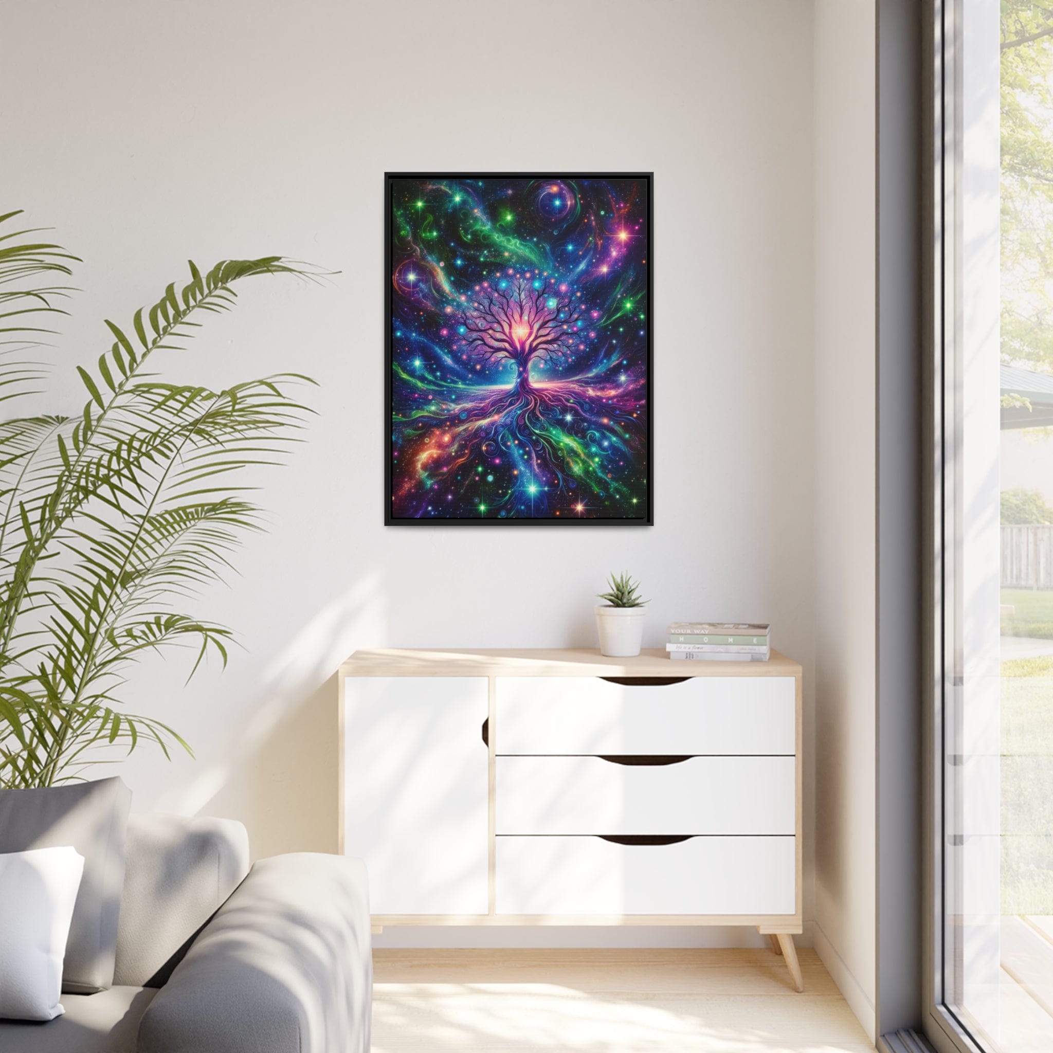 Printify Canvas Tableau Arbre De Vie L'Energie Du Cosmos