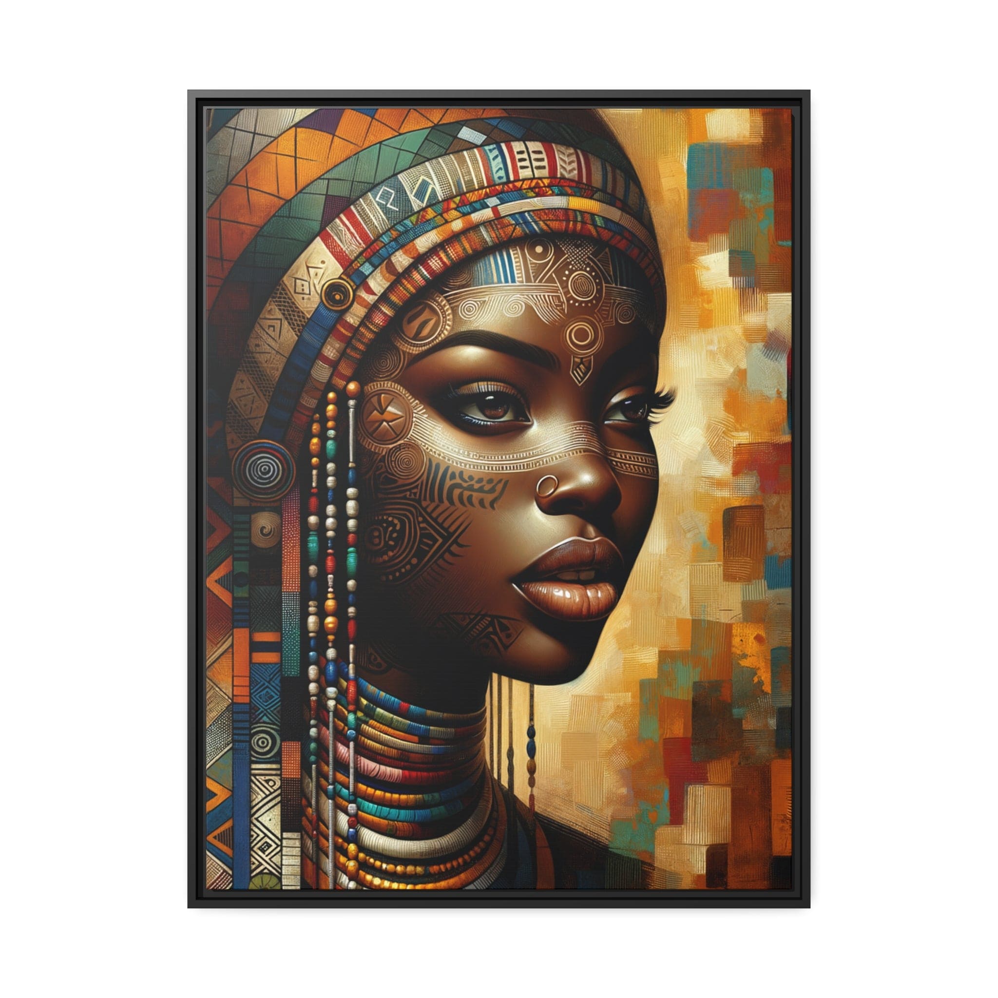 Printify Canvas 76.20 Cm" x 101.60 Cm" (Vertical) Tableau "Déesse africaine : une puissance féminine captivante"