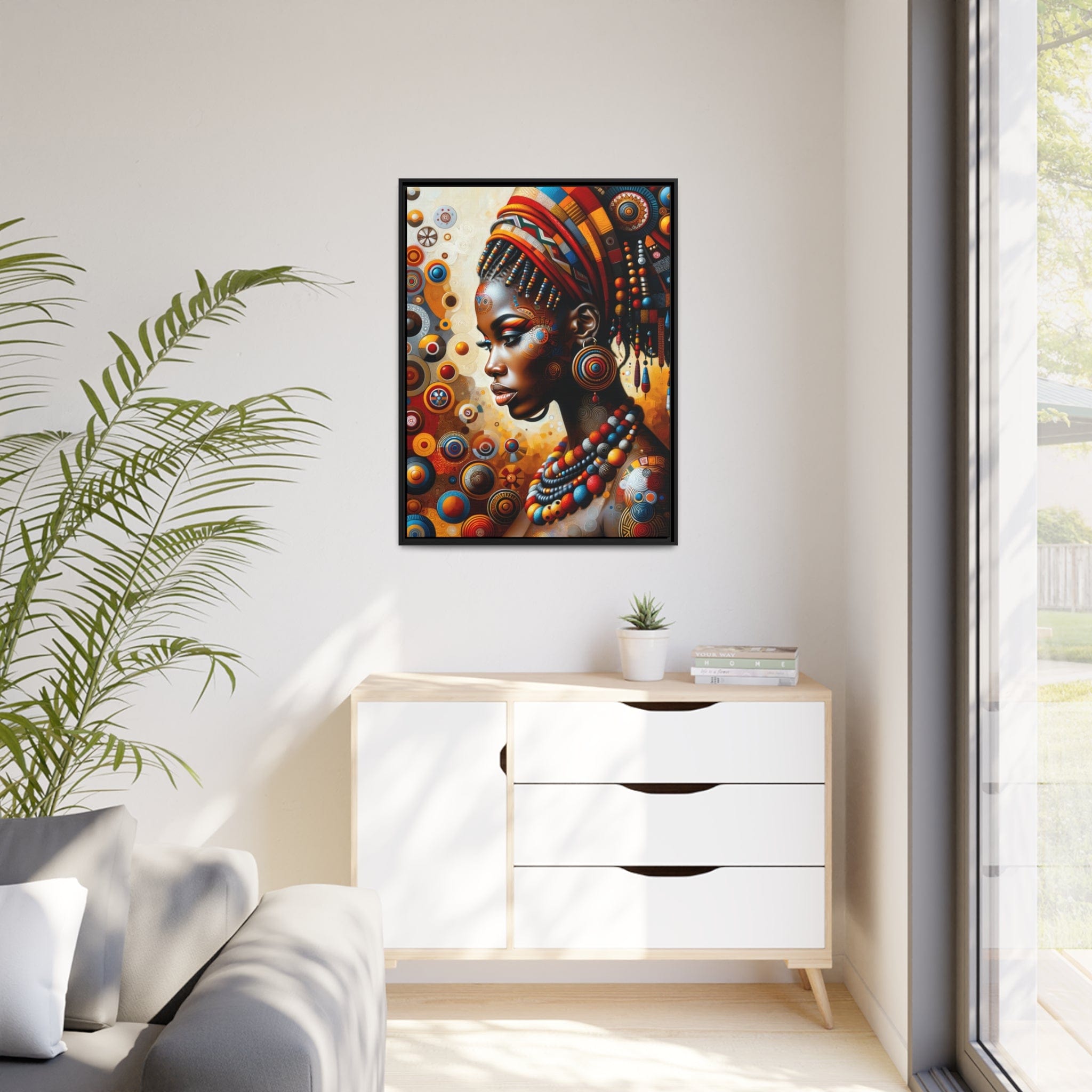 Printify Canvas Tableau "Au cœur de la beauté africaine: Tableau vibrant de femmes inspirantes"