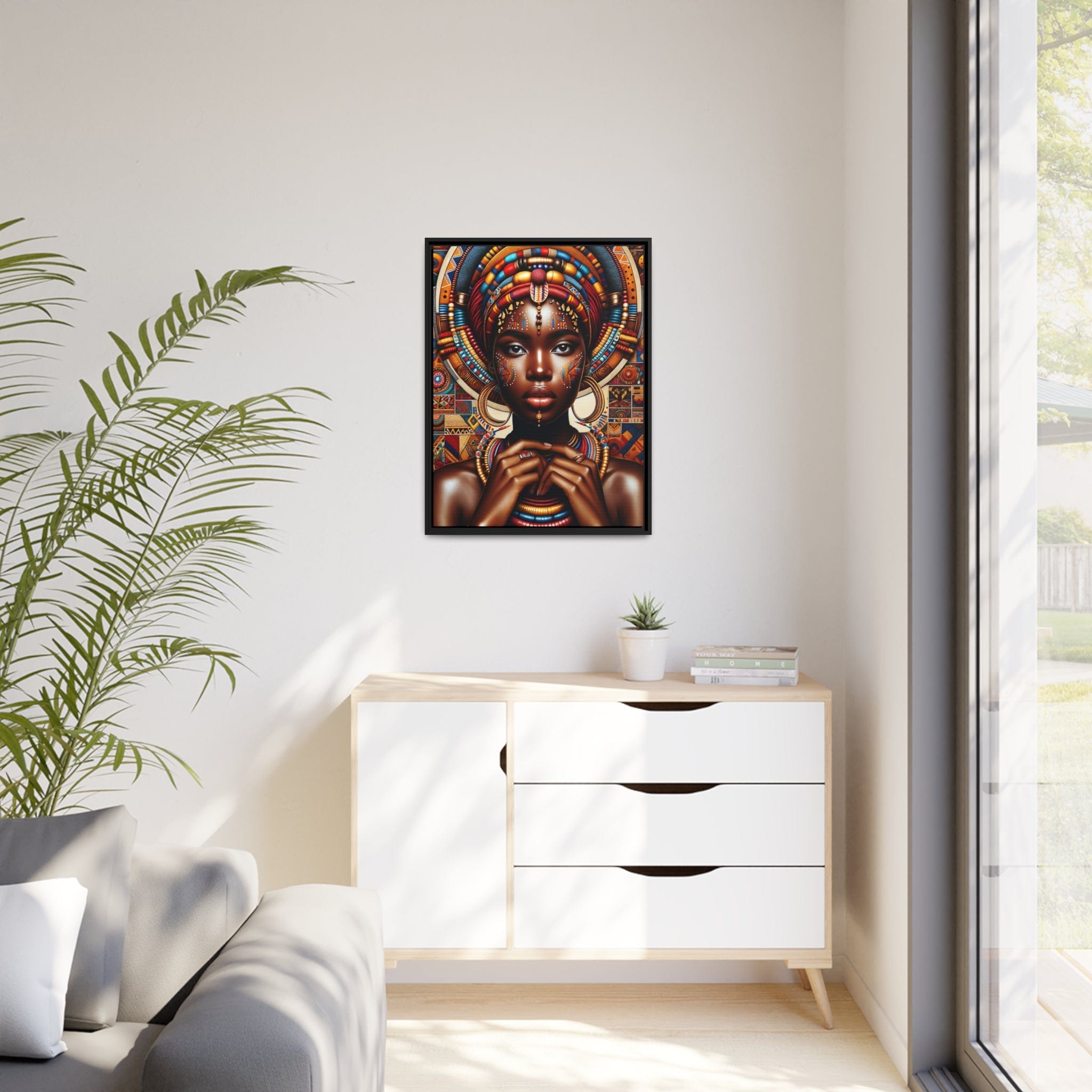 Printify Canvas Tableau "L'éclat et la grâce de la femme africaine : hommage à la beauté et à la résilience"