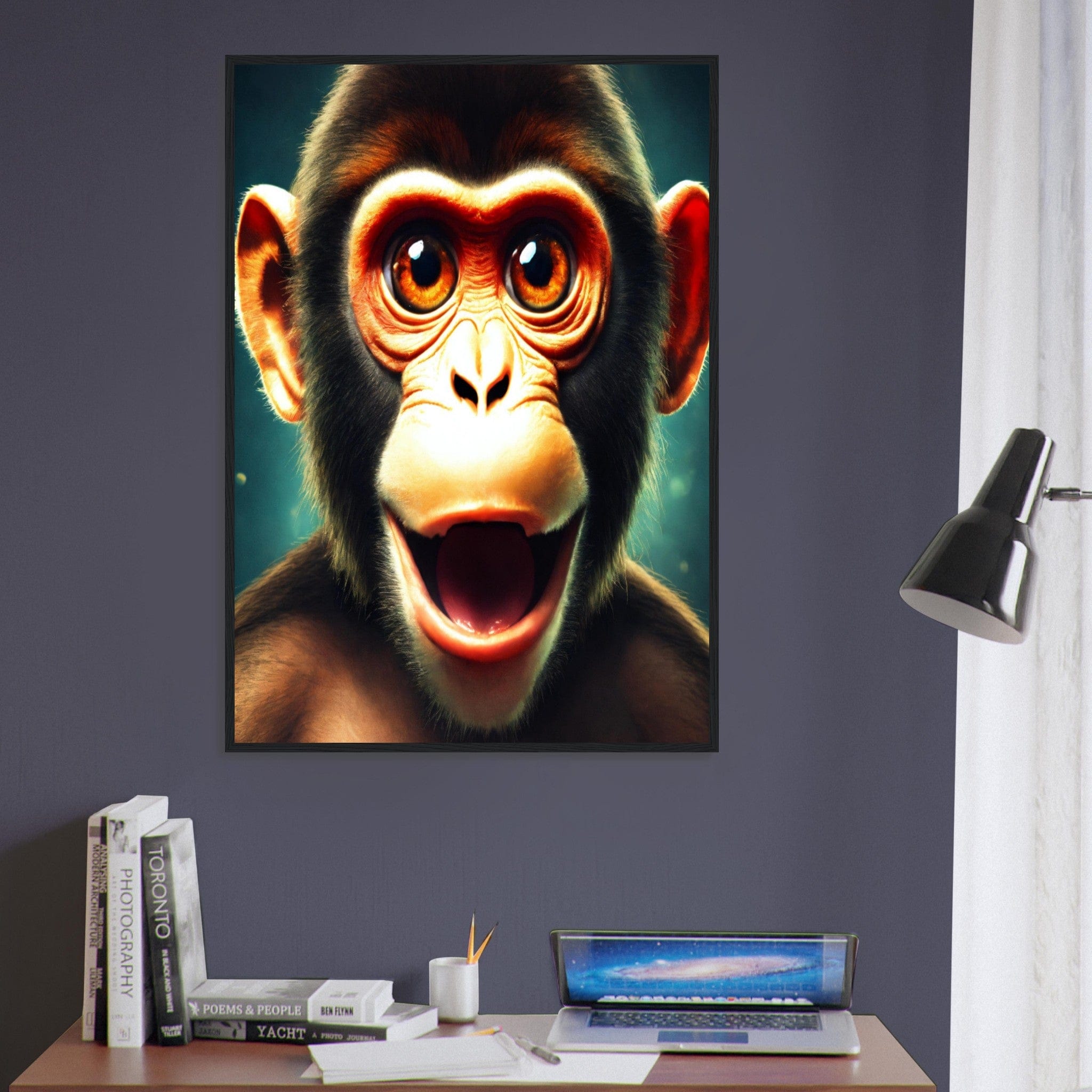 Canvanation Print Material Tableau Singe Dans les Yeux du Singe