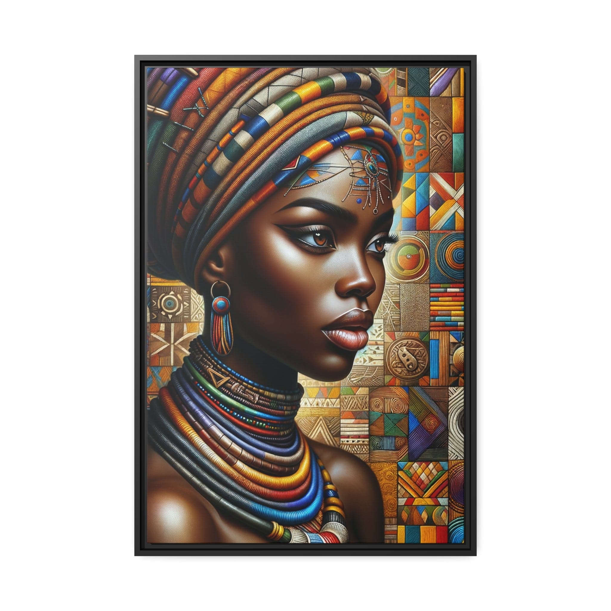 Printify Canvas 61.00 Cm″ x 91.40 Cm″ (Vertical) Tableau "La force et la beauté des femmes africaines capturées à travers l'art"